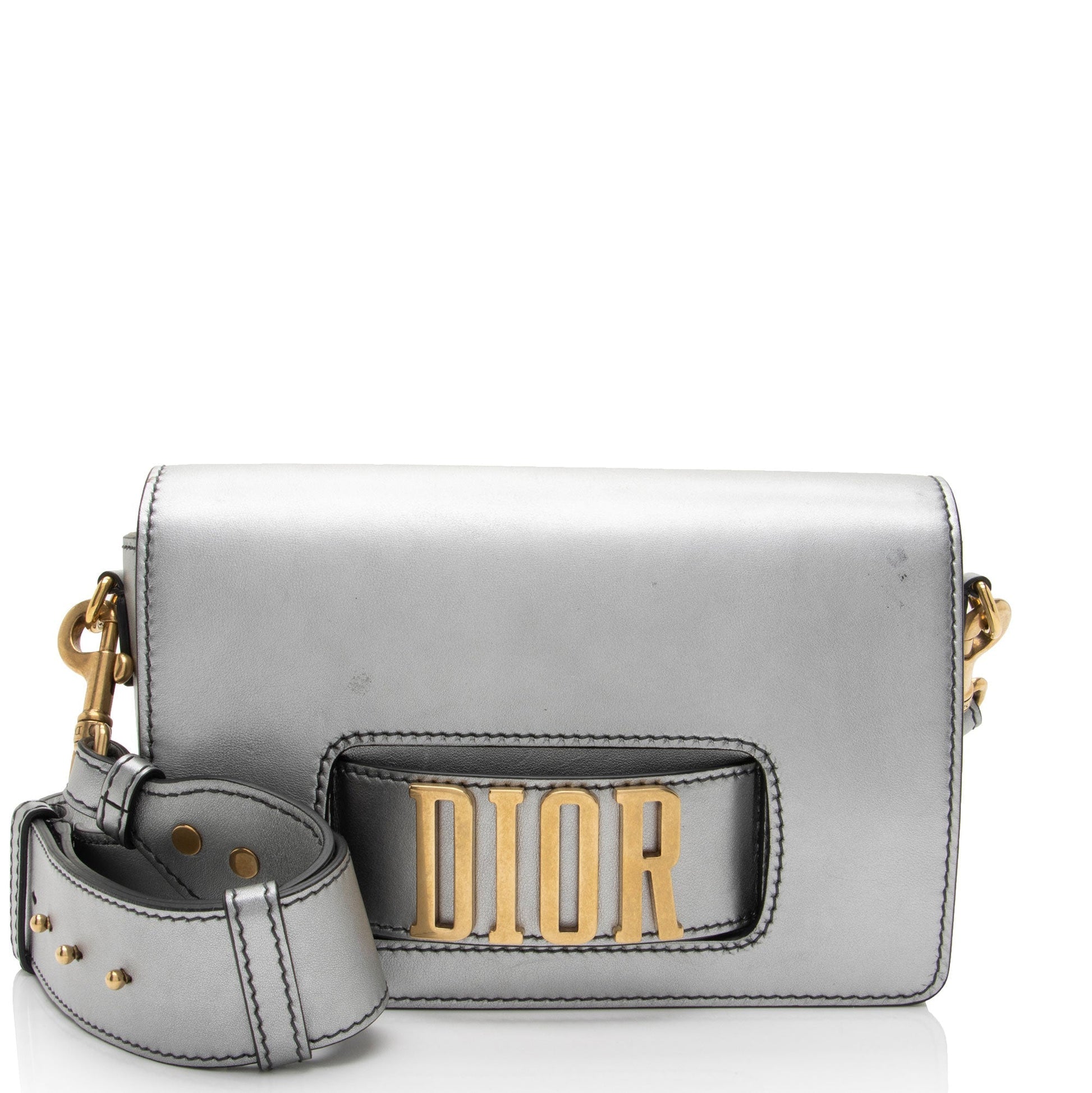 Dior Metallic Grained Calfskin Dio Evolution Bag Flap Crossbody Bag Bag Shf D0R0It