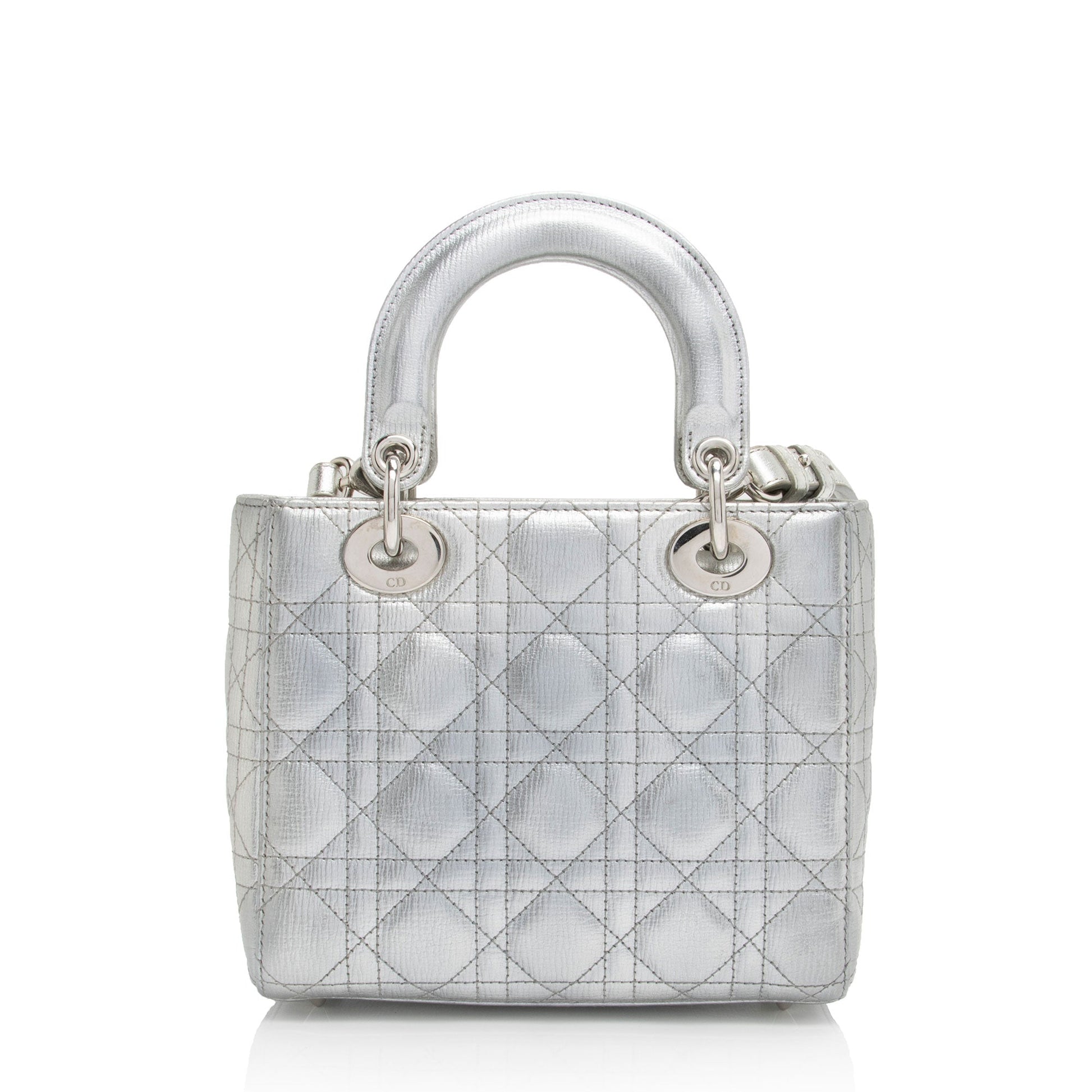 Dior Metallic Lady Tote Shf 4Ytjmz Leather Small Tote Bag