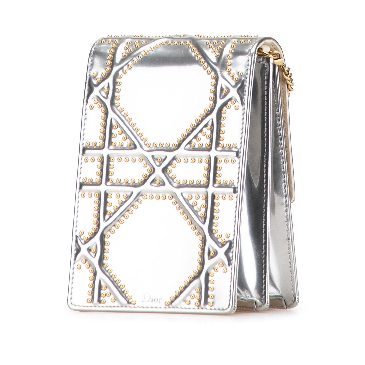 Dior Metallic Studded Calfskin Vertical ama Crossbody Bag Vertical Diorama 1