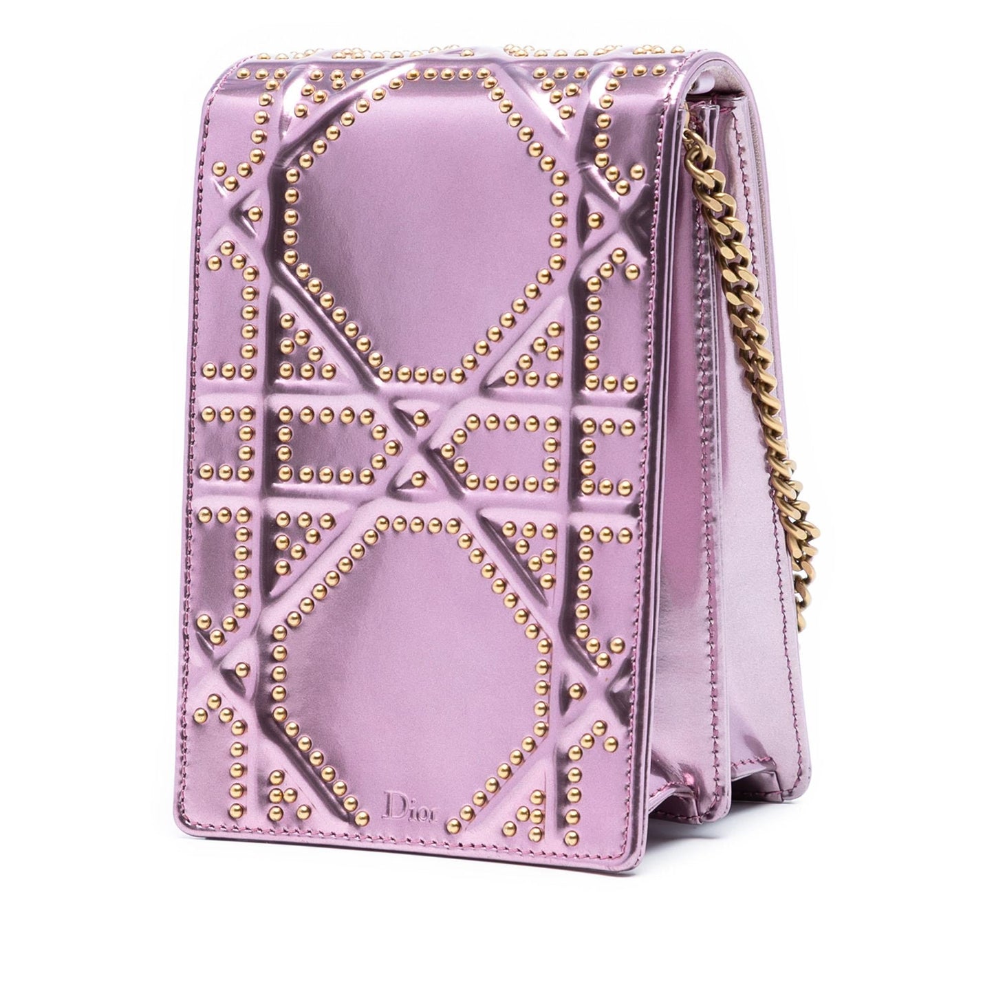 Dior Metallic Studded Calfskin Vertical ama Crossbody Bag Vertical Diorama 3