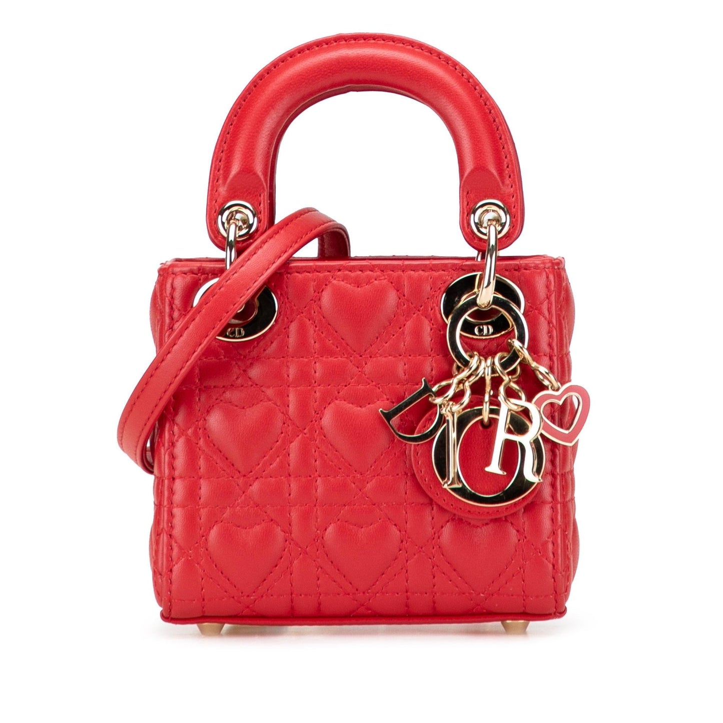 Dior Calfskin Cannage amour Lady Satchel Bag Micro