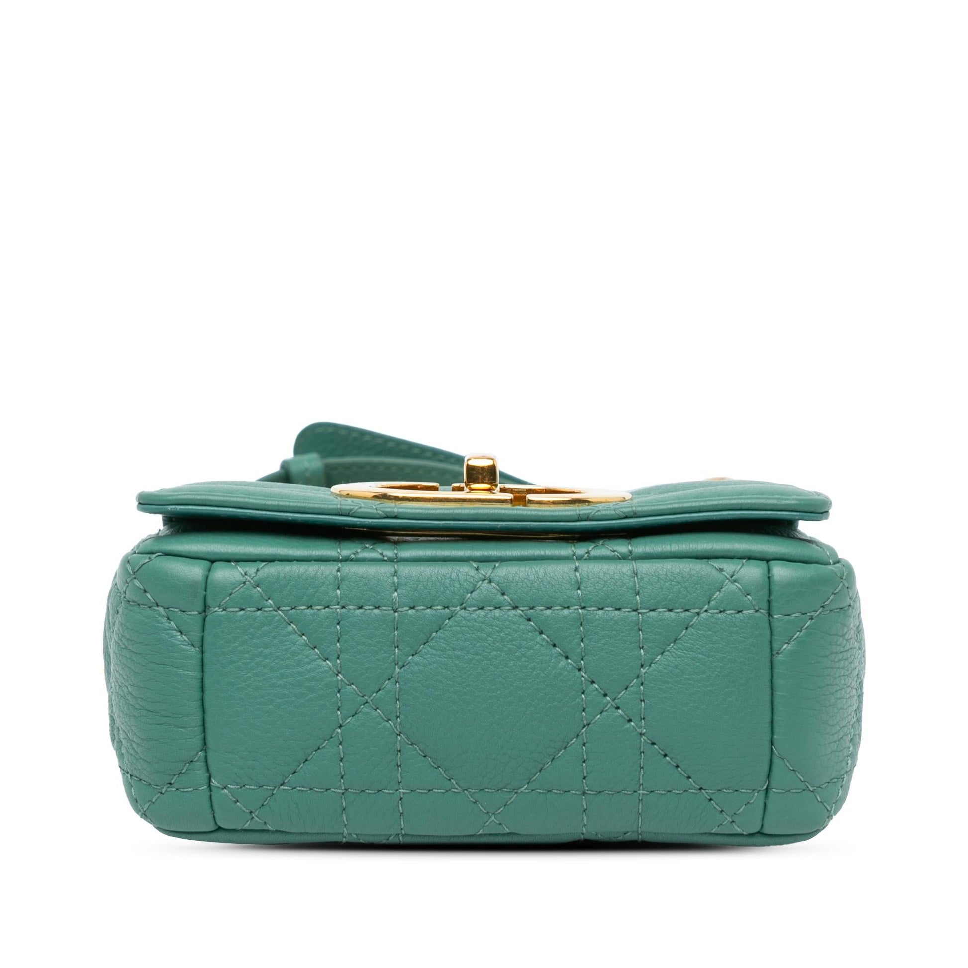 Dior Calfskin Cannage Supple Caro Bag Shg Pptzcg Micro Crossbody Bag