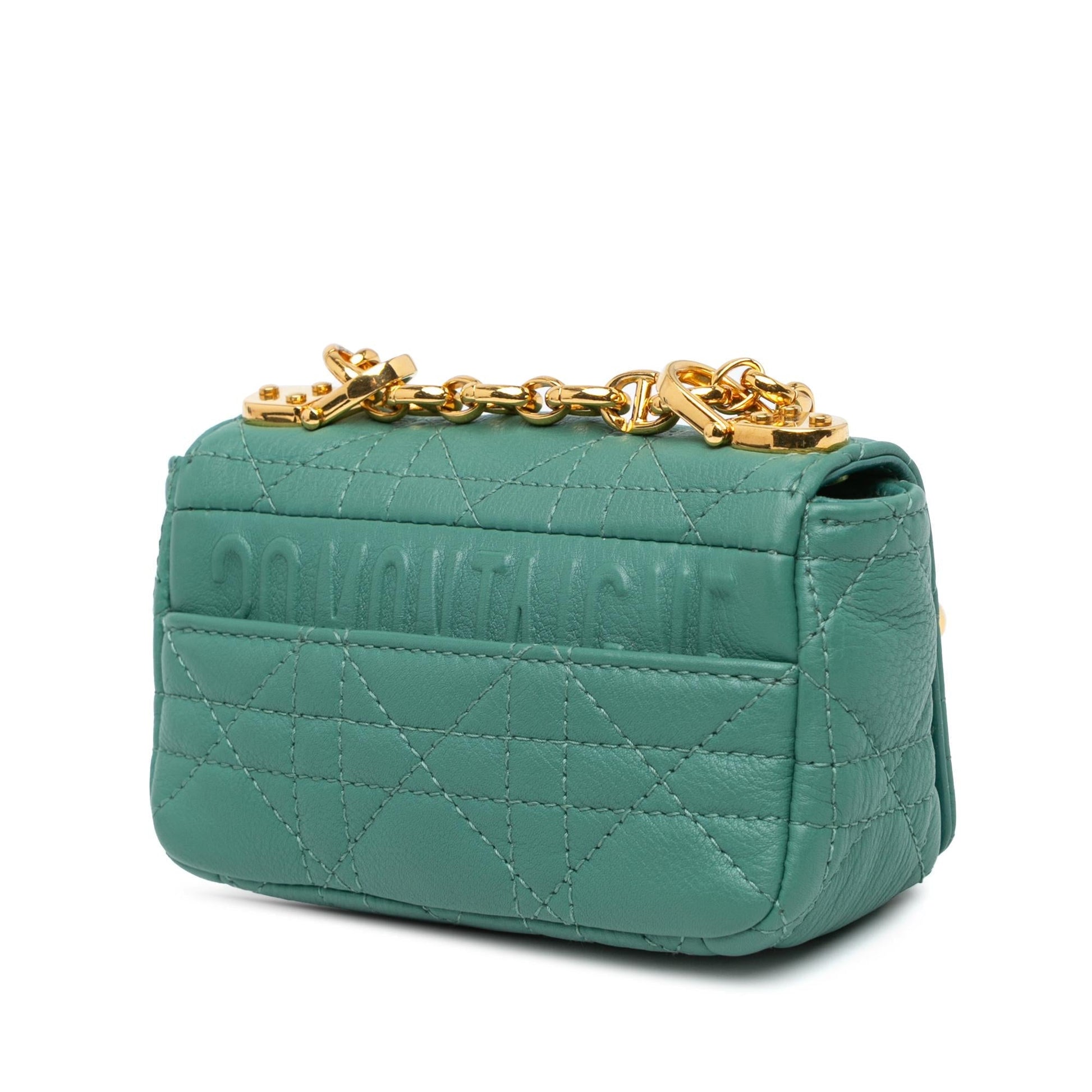 Dior Calfskin Cannage Supple Caro Bag Shg Pptzcg Micro Crossbody Bag