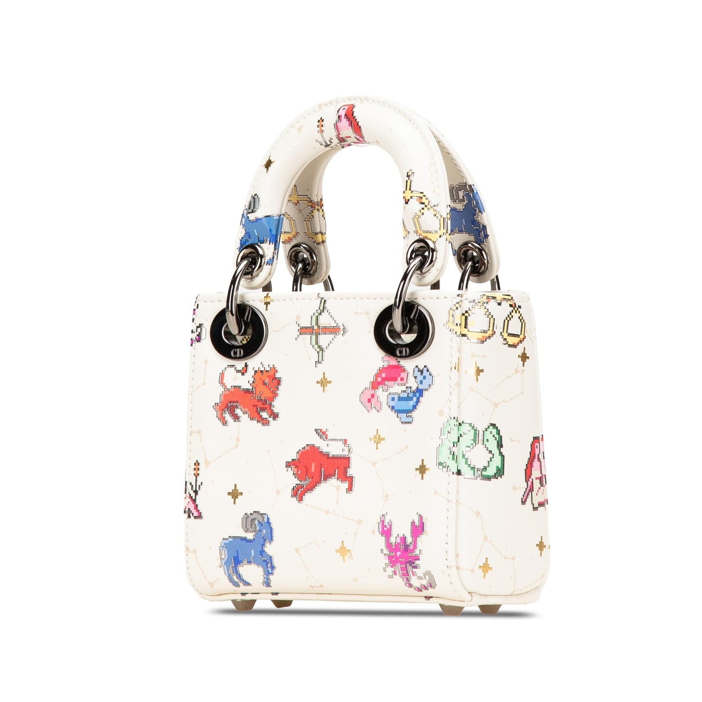 Dior Calfskin Pixel Zodiac Lady Satchel Bag Micro