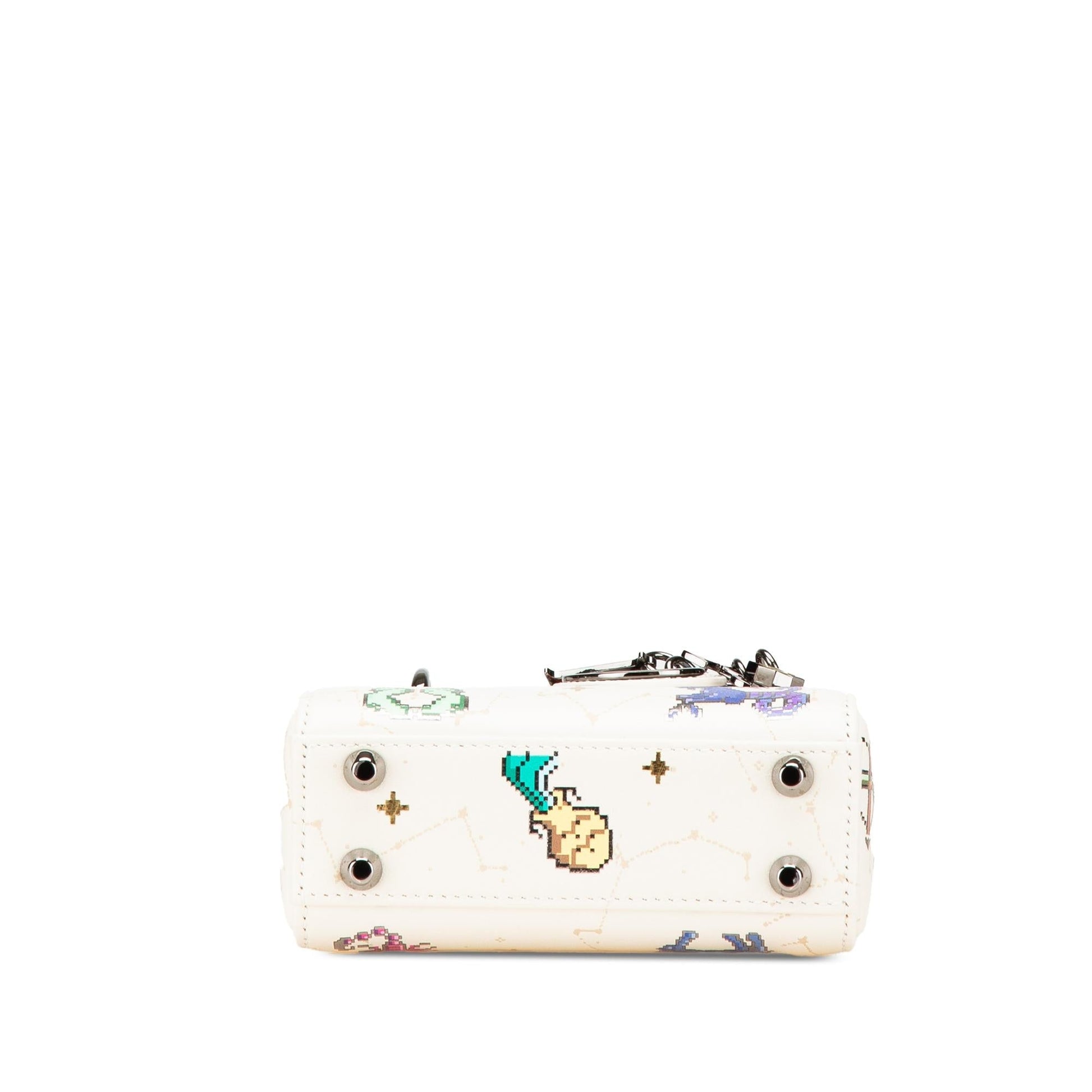 Dior Calfskin Pixel Zodiac Lady Satchel Bag Micro Lady Dior 1