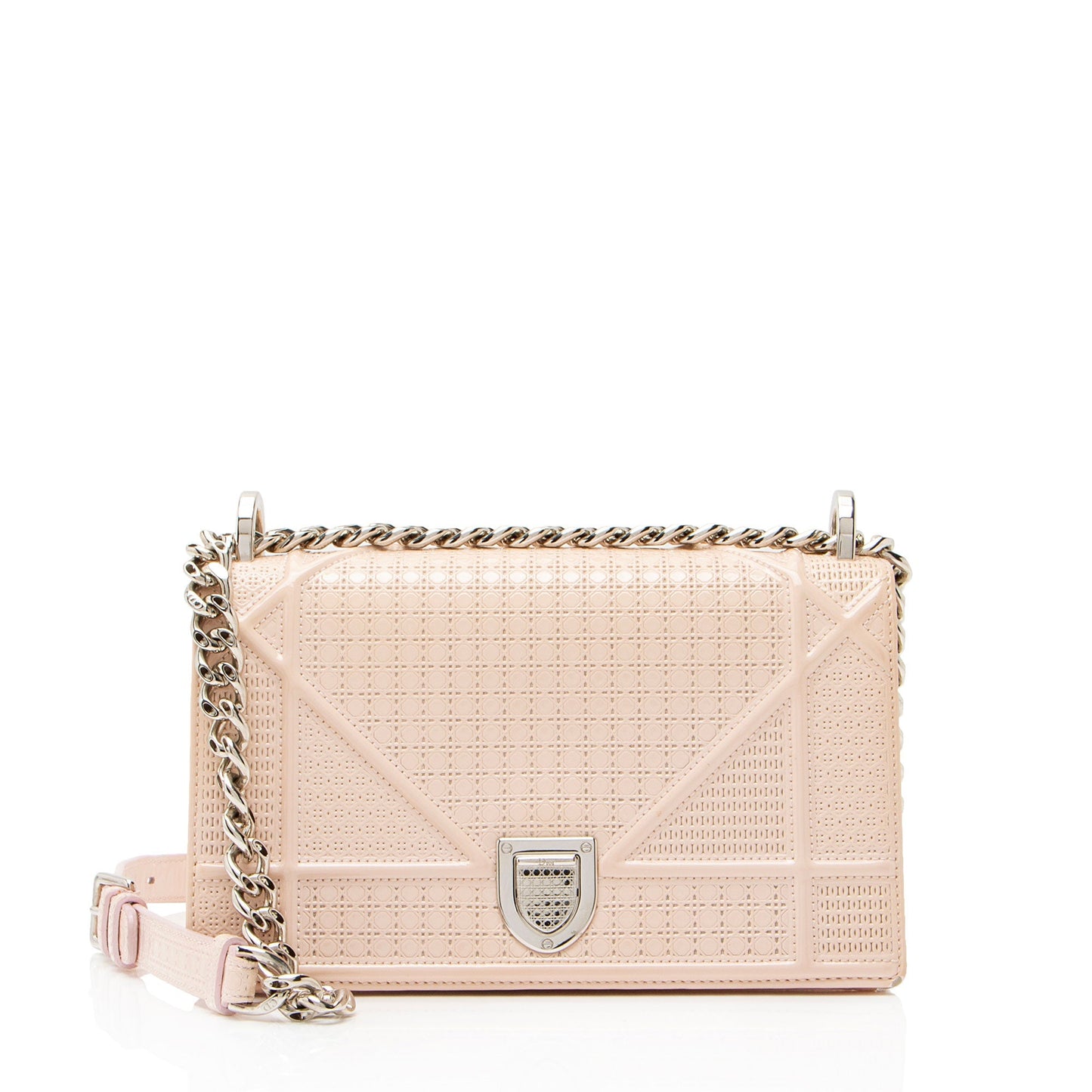 Dior Cannage ama Shoulder Bag Leather Patent Small