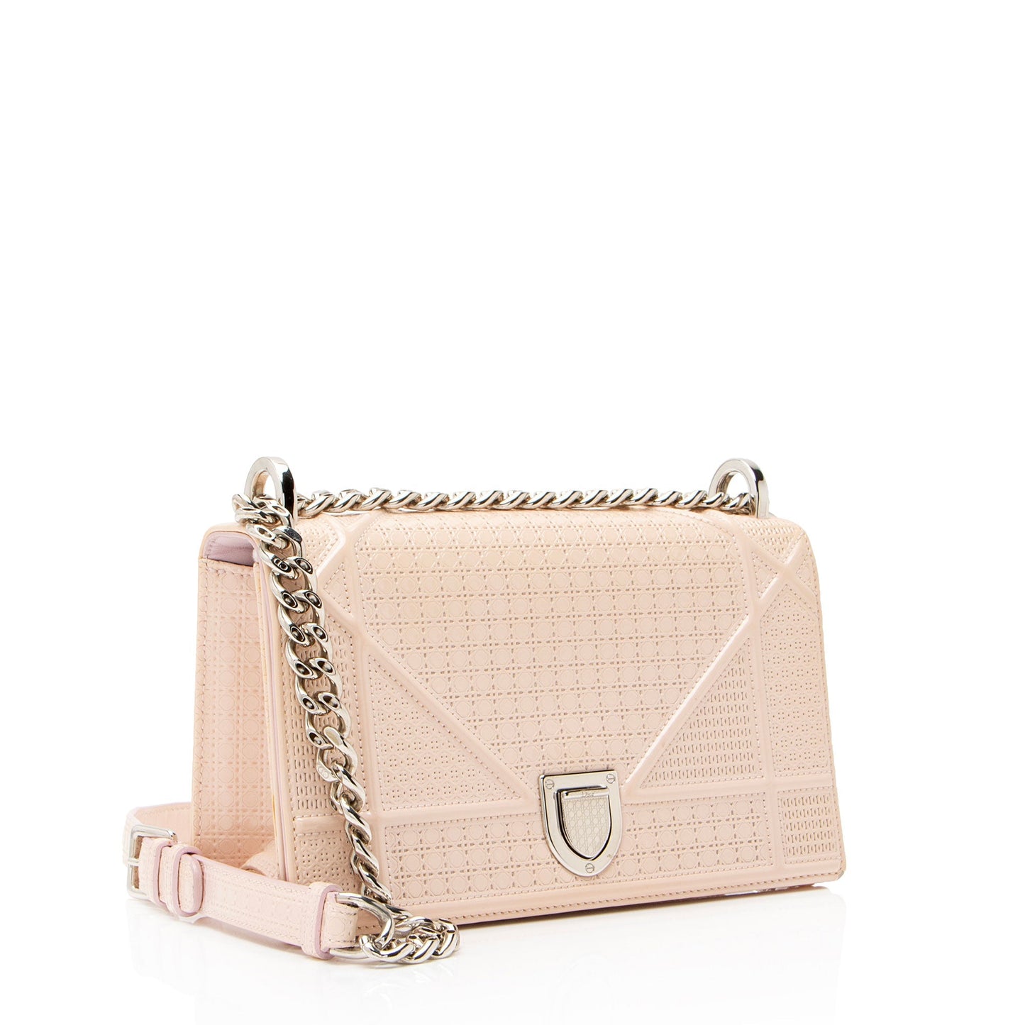 Dior Cannage ama Shoulder Bag Leather Patent Small