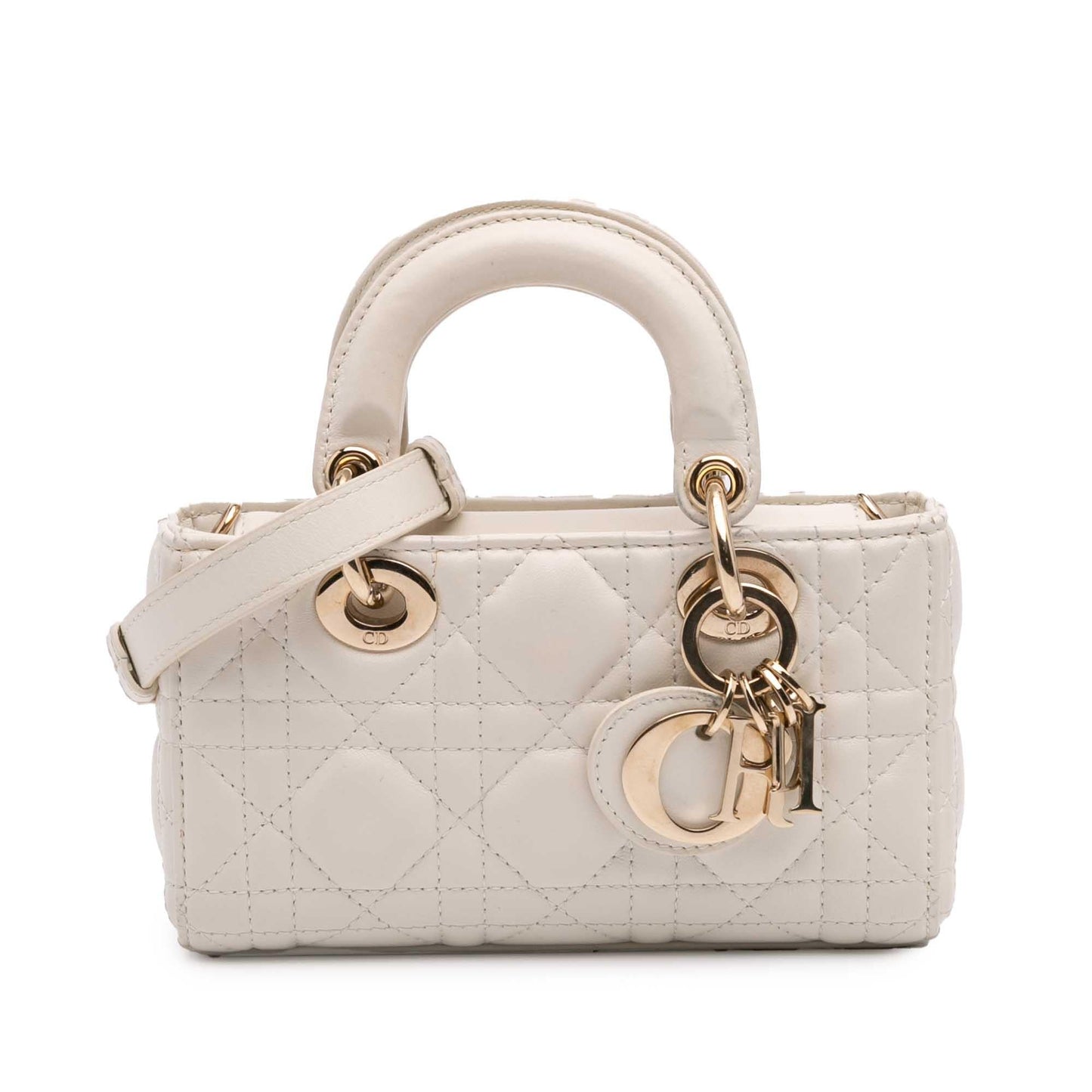 Dior Cannage Lady Joy Satchel Bag Lambskin Micro