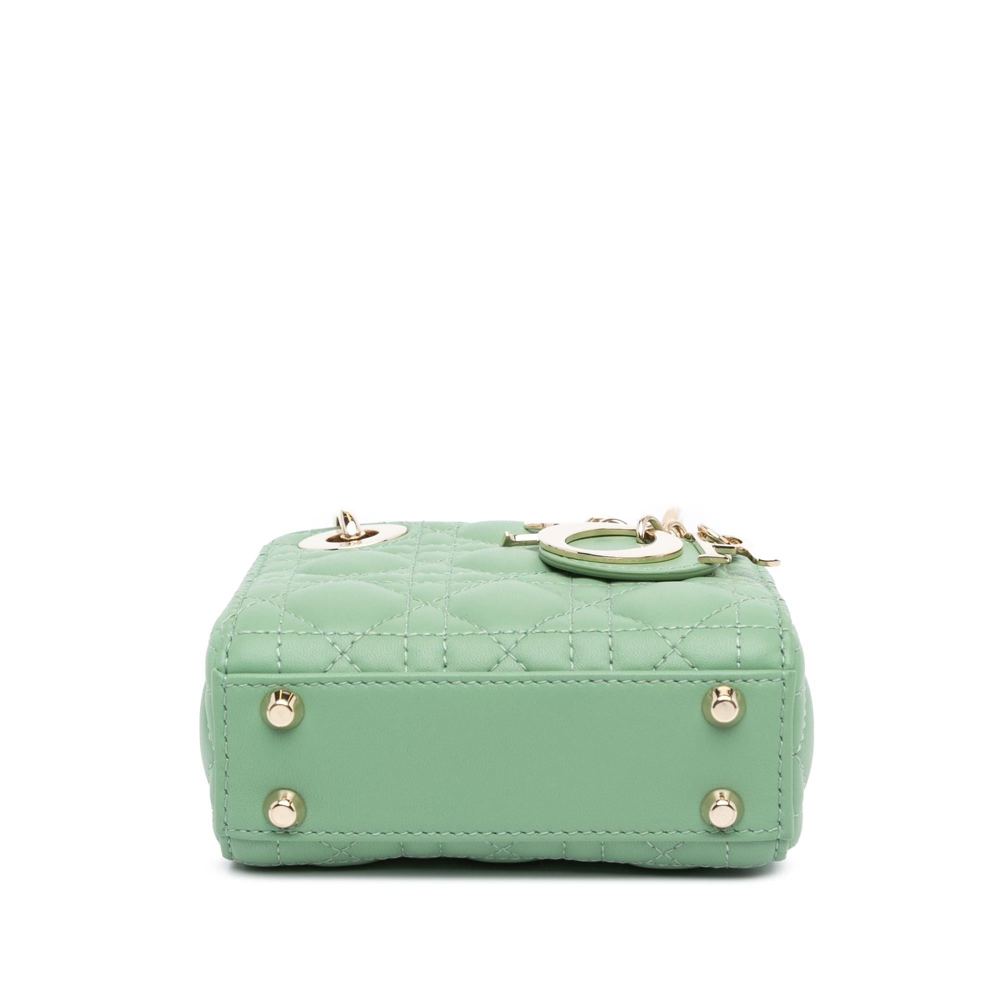 Dior Cannage Lady Satchel Bag Lambskin Micro