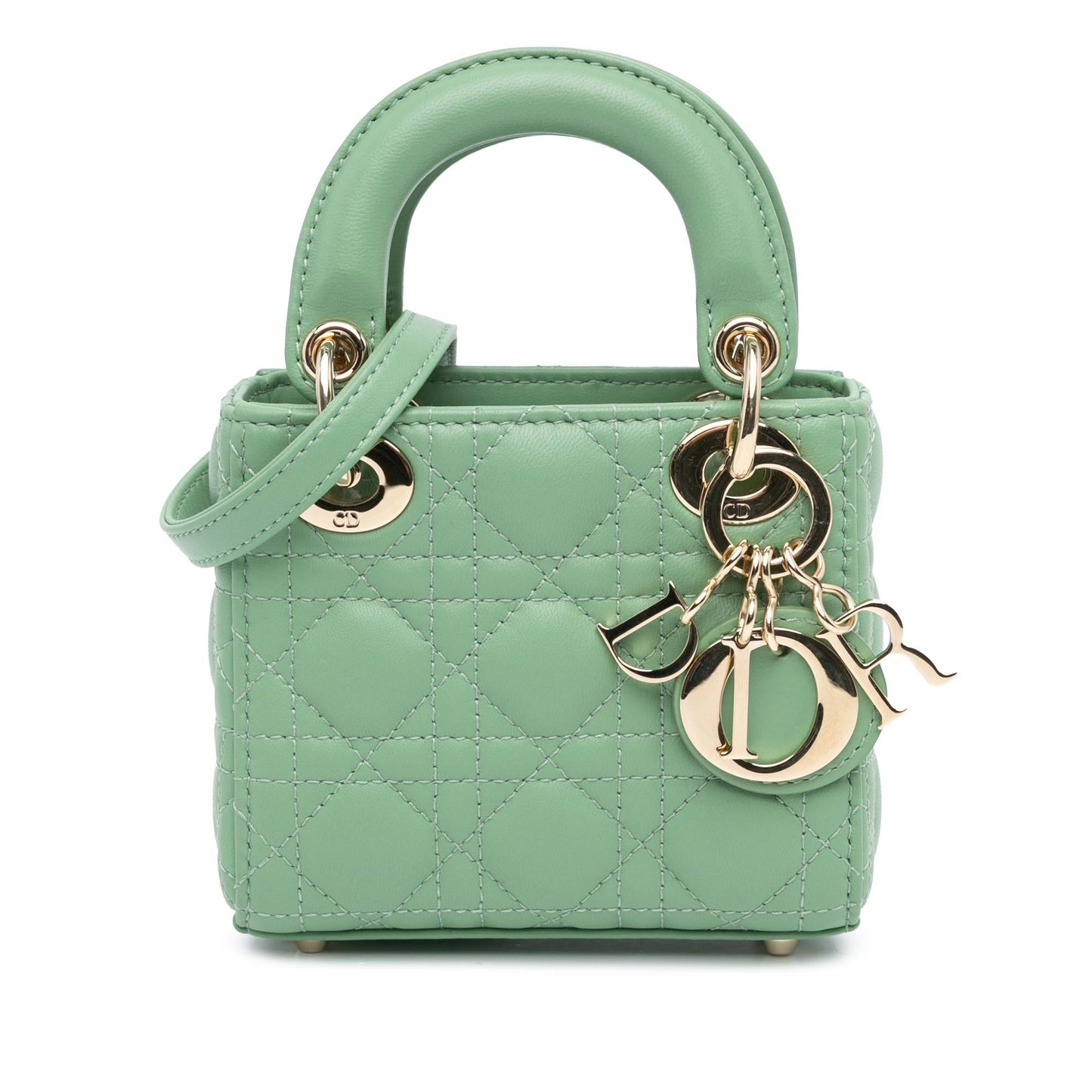 Dior Cannage Lady Satchel Bag Lambskin Micro