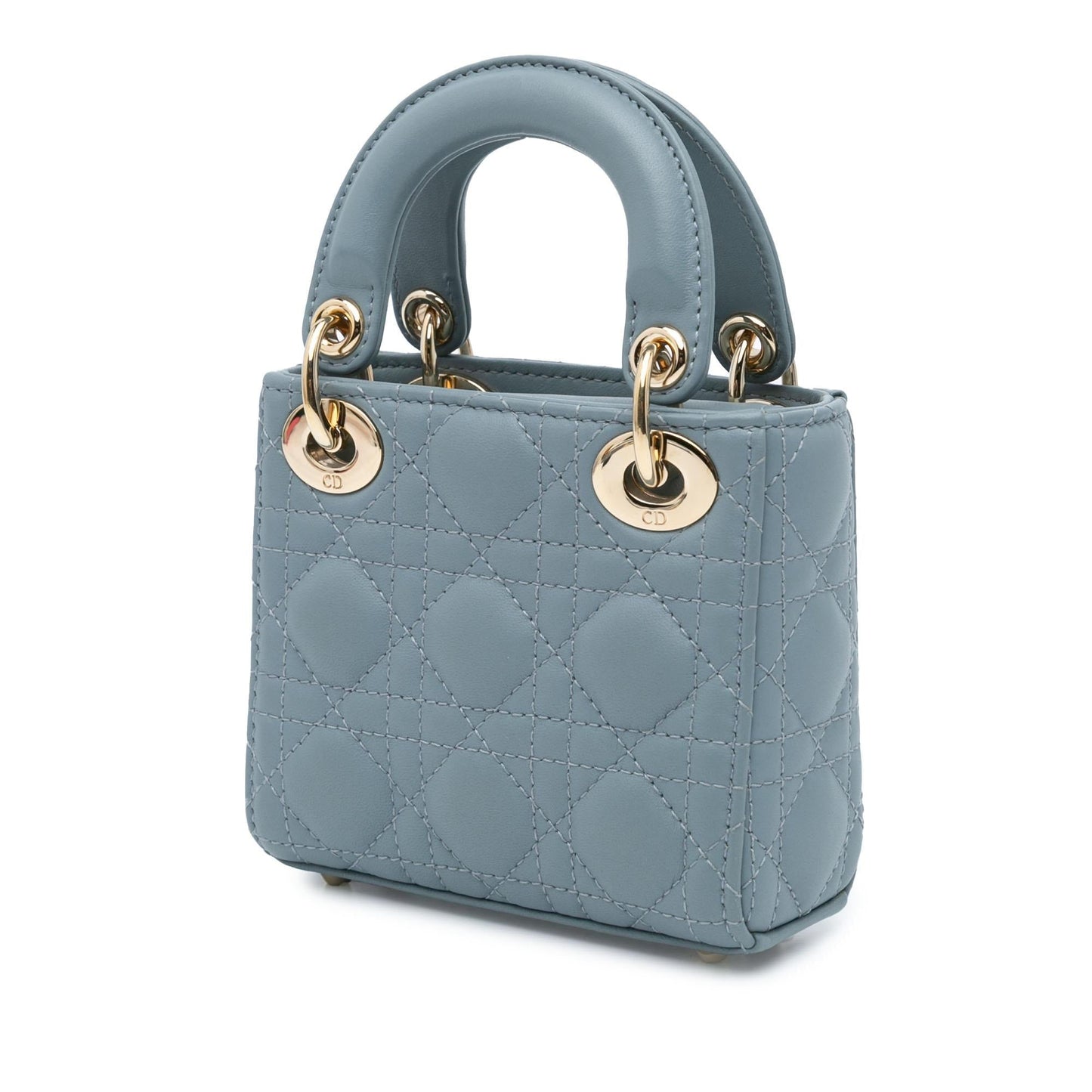 Dior Cannage Lady Satchel Bag Lambskin Micro Cannage Lady Dior