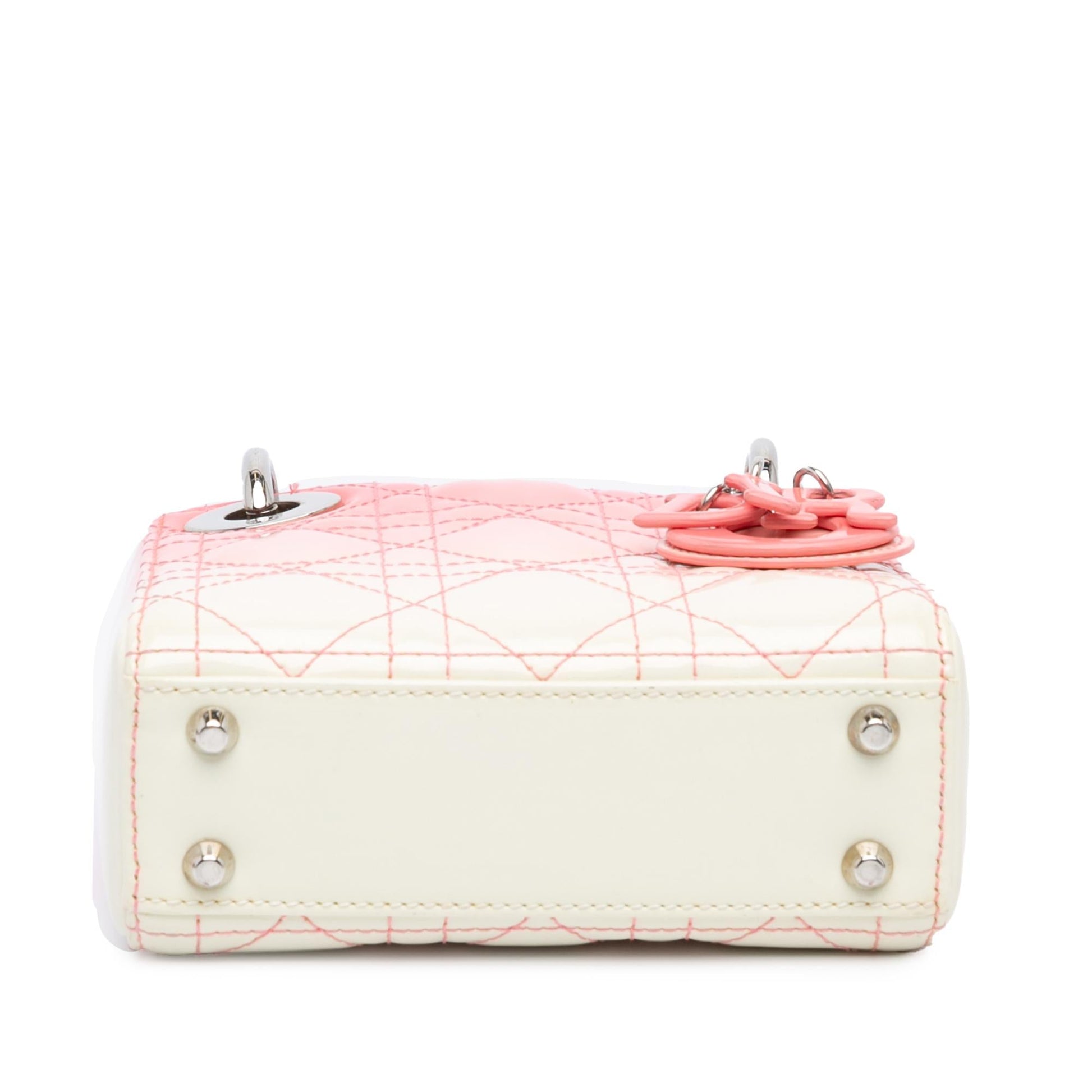Dior Ombre Cannage Lady Satchel Bag Patent Micro Lady Dior 2