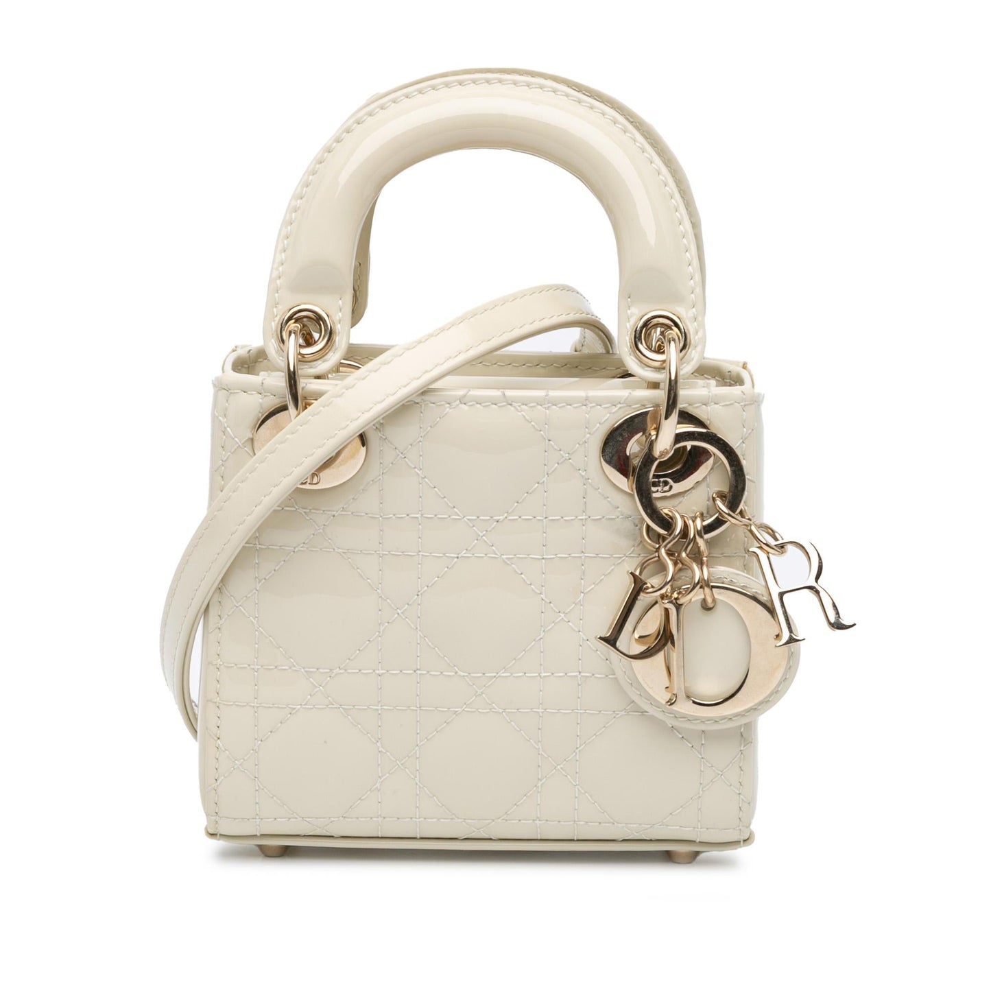 Dior Cannage Lady Satchel Bag Patent Micro Dior Shg Llq8Dj