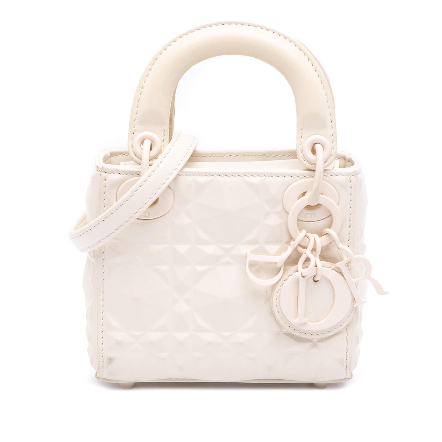 Dior Ultra Matte Calfskin Cannage Diamond Motif Lady Satchel Micro Satchel Bag