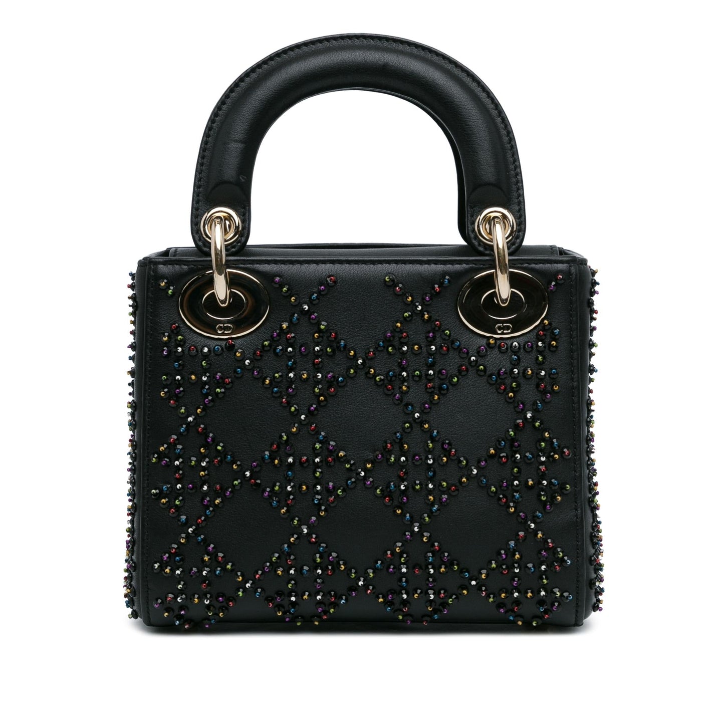 Dior Beaded Cannage Lady Shg T5Wyhy Satchel Bag Lambskin Mini