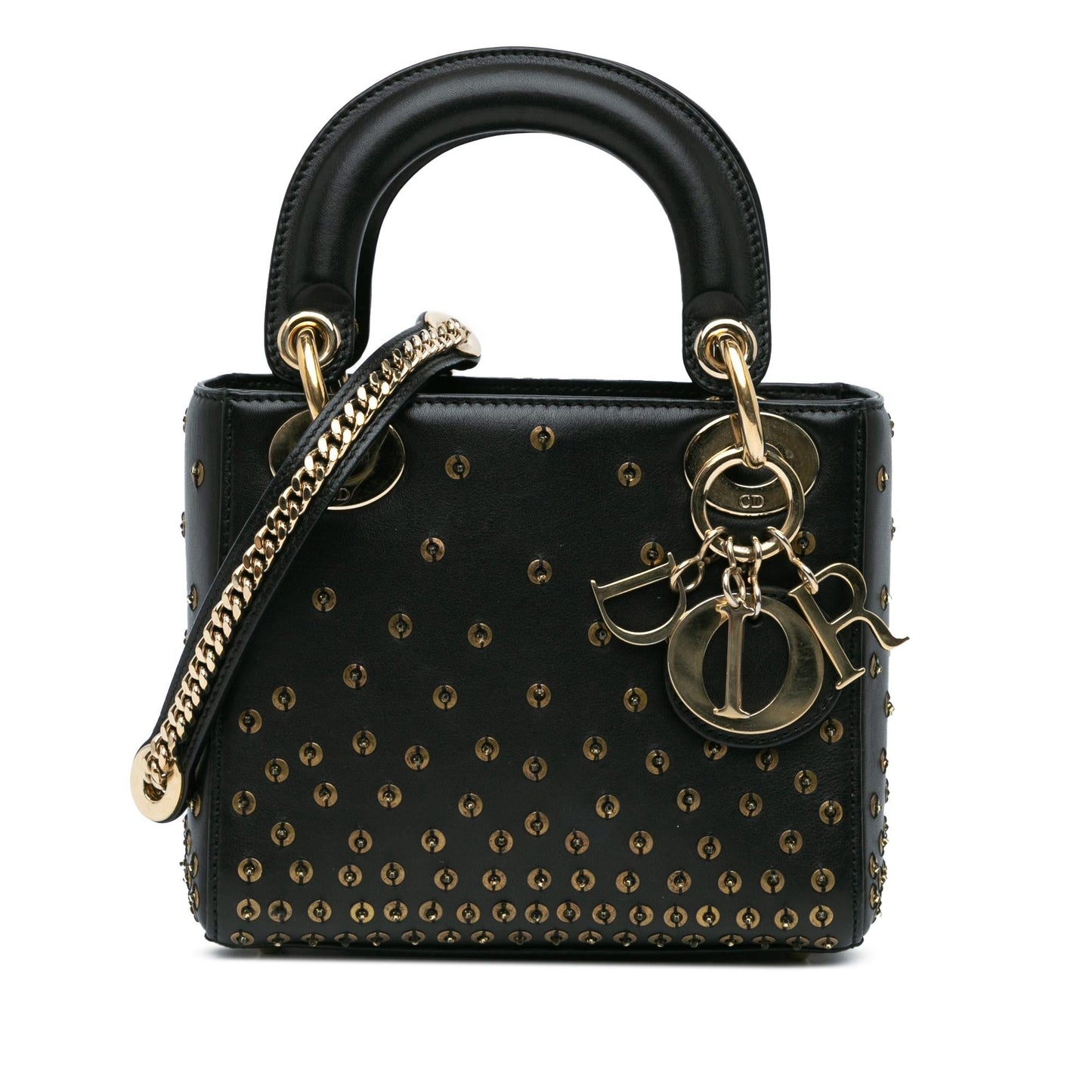 Dior Calfskin Embellished Lady Satchel Bag Mini
