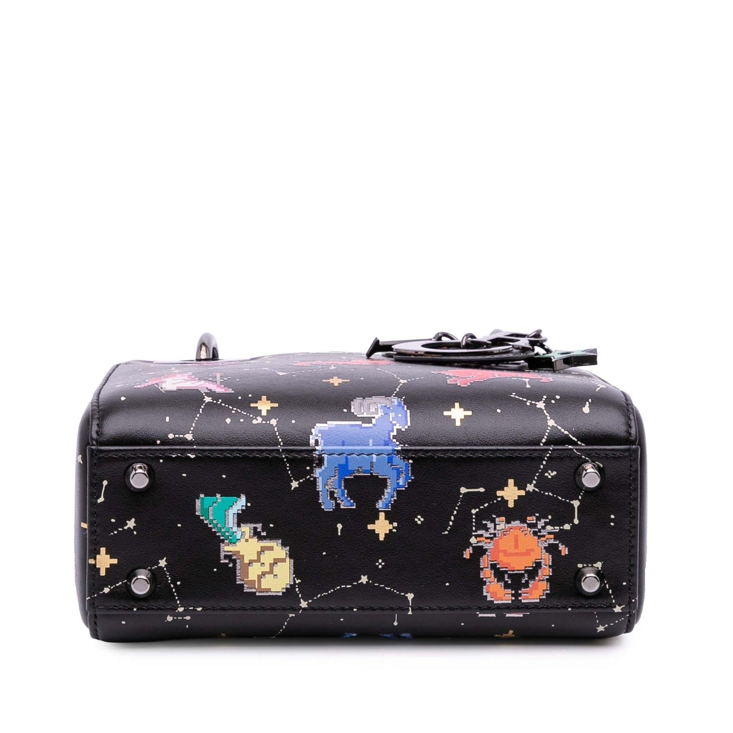Dior Calfskin Pixel Zodiac Lady Satchel Bag Mini