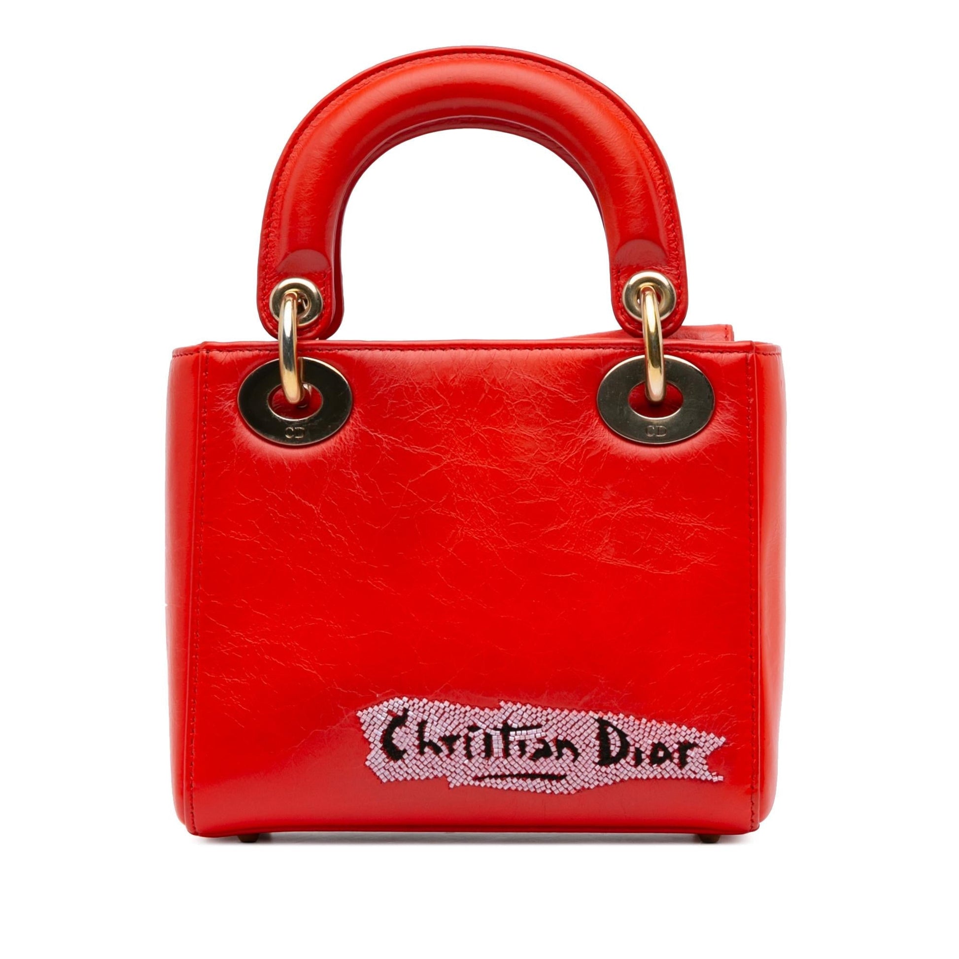 Dior Calfskin Sequin Embellished Lady Shg Daxe6X Satchel Bag Mini