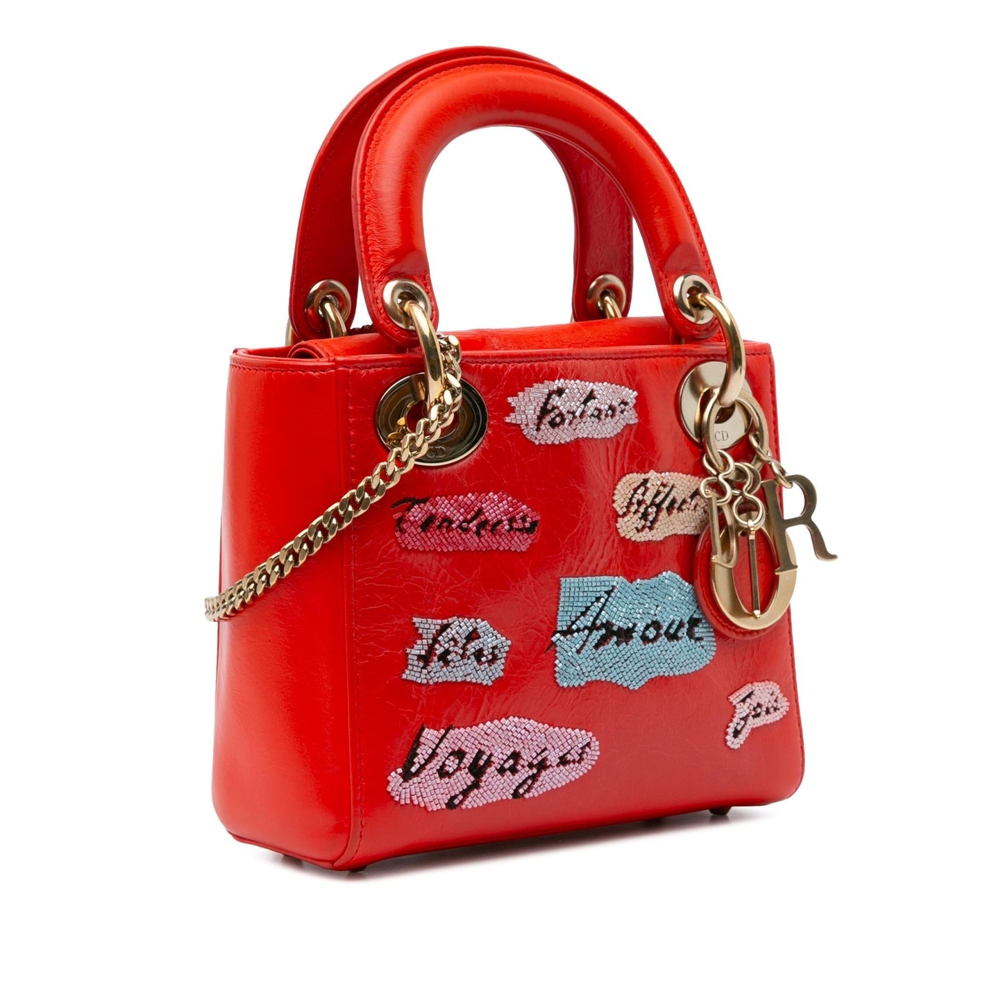 Dior Calfskin Sequin Embellished Lady Shg Daxe6X Satchel Bag Mini