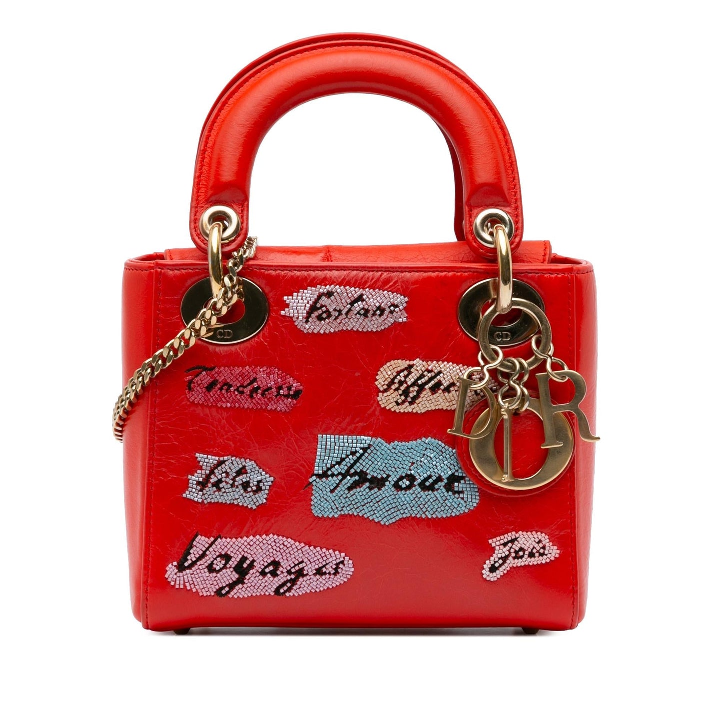 Dior Calfskin Sequin Embellished Lady Satchel Bag Mini Dior Shg Ufuqqh