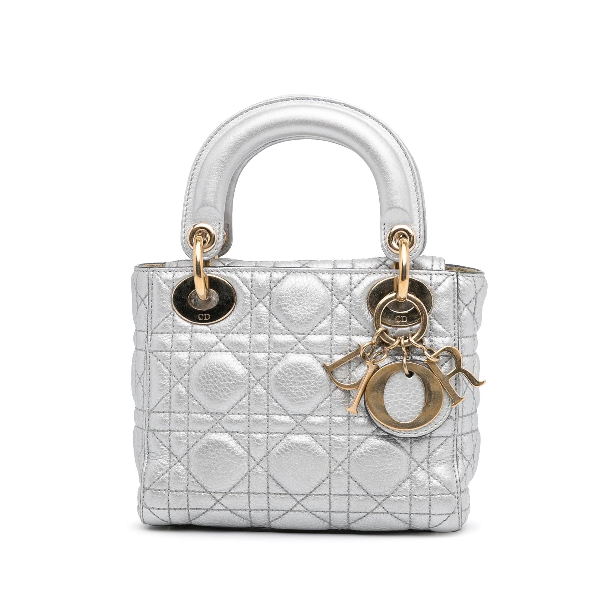 Dior Cannage Lady Shg Mzltwv Satchel Bag Lambskin Mini
