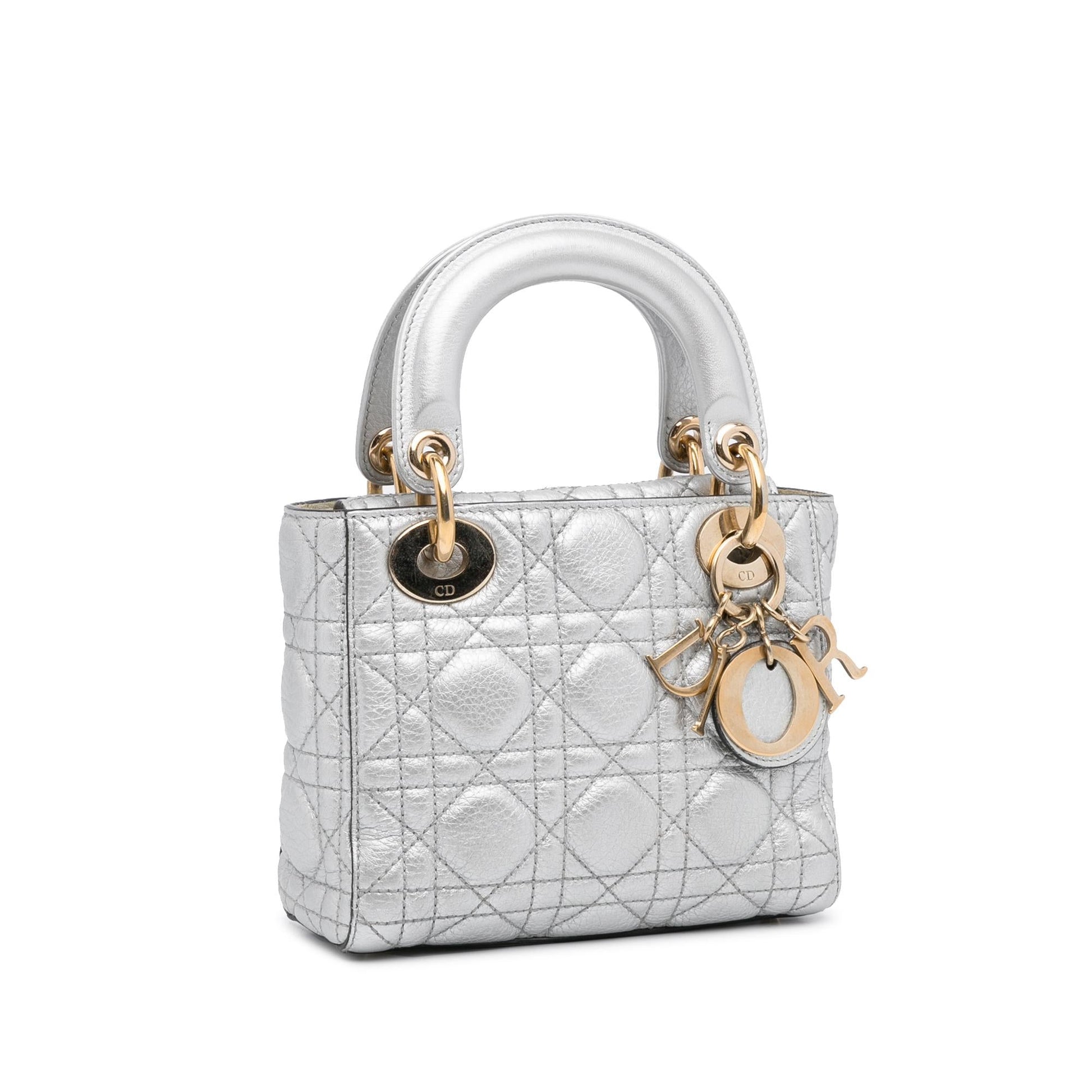 Dior Cannage Lady Shg Mzltwv Satchel Bag Lambskin Mini