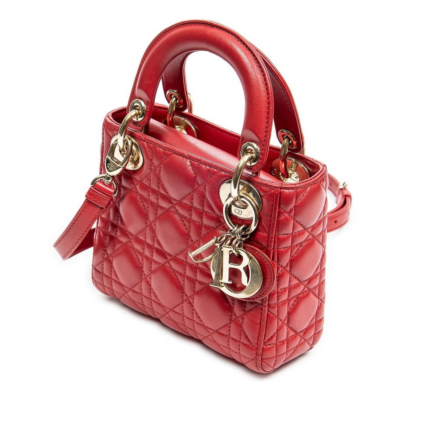 Dior Cannage Lady Shg Prkoeh Satchel Bag Lambskin Mini