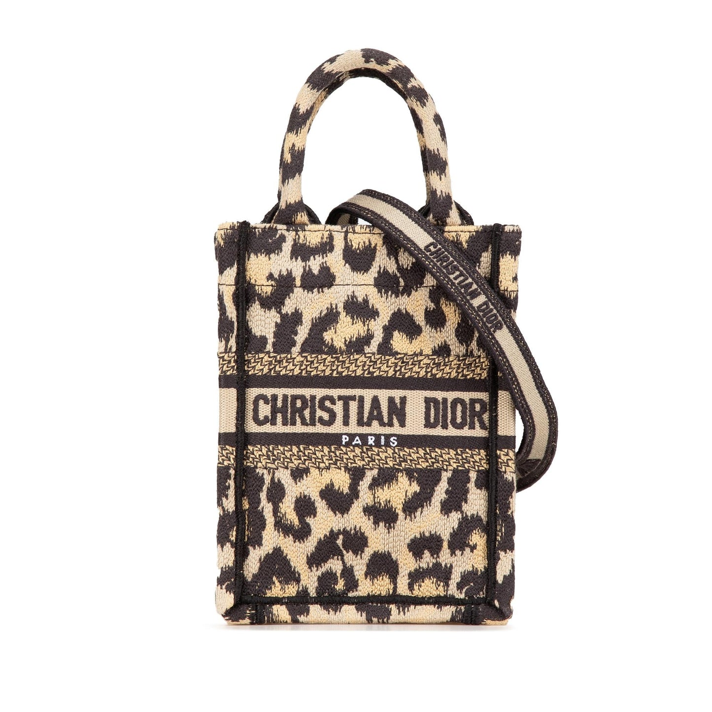 Dior Mizza Vertical Book Tote Canvas Mini Tote Bag