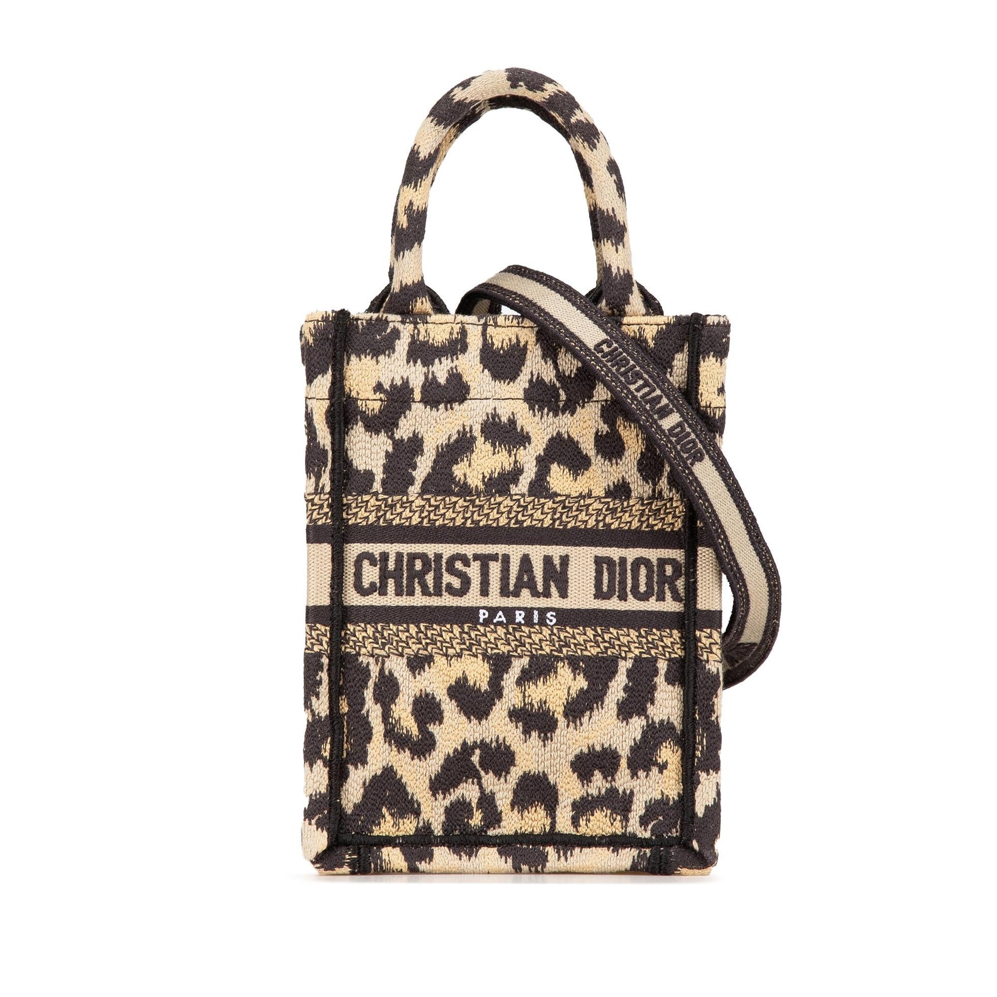 Dior Mizza Vertical Book Tote Canvas Mini Tote Bag