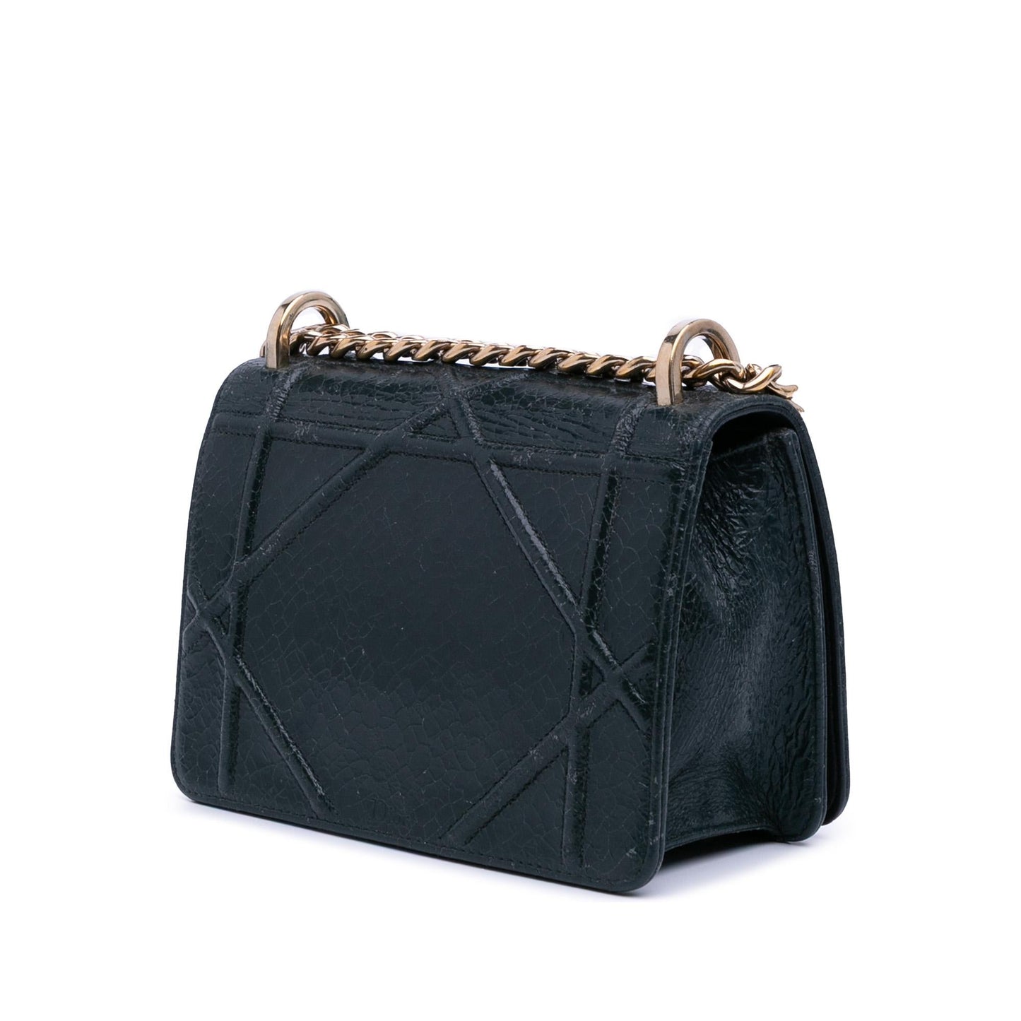 Dior Crackled Deerskin ama Crossbody Bag Mini Flap