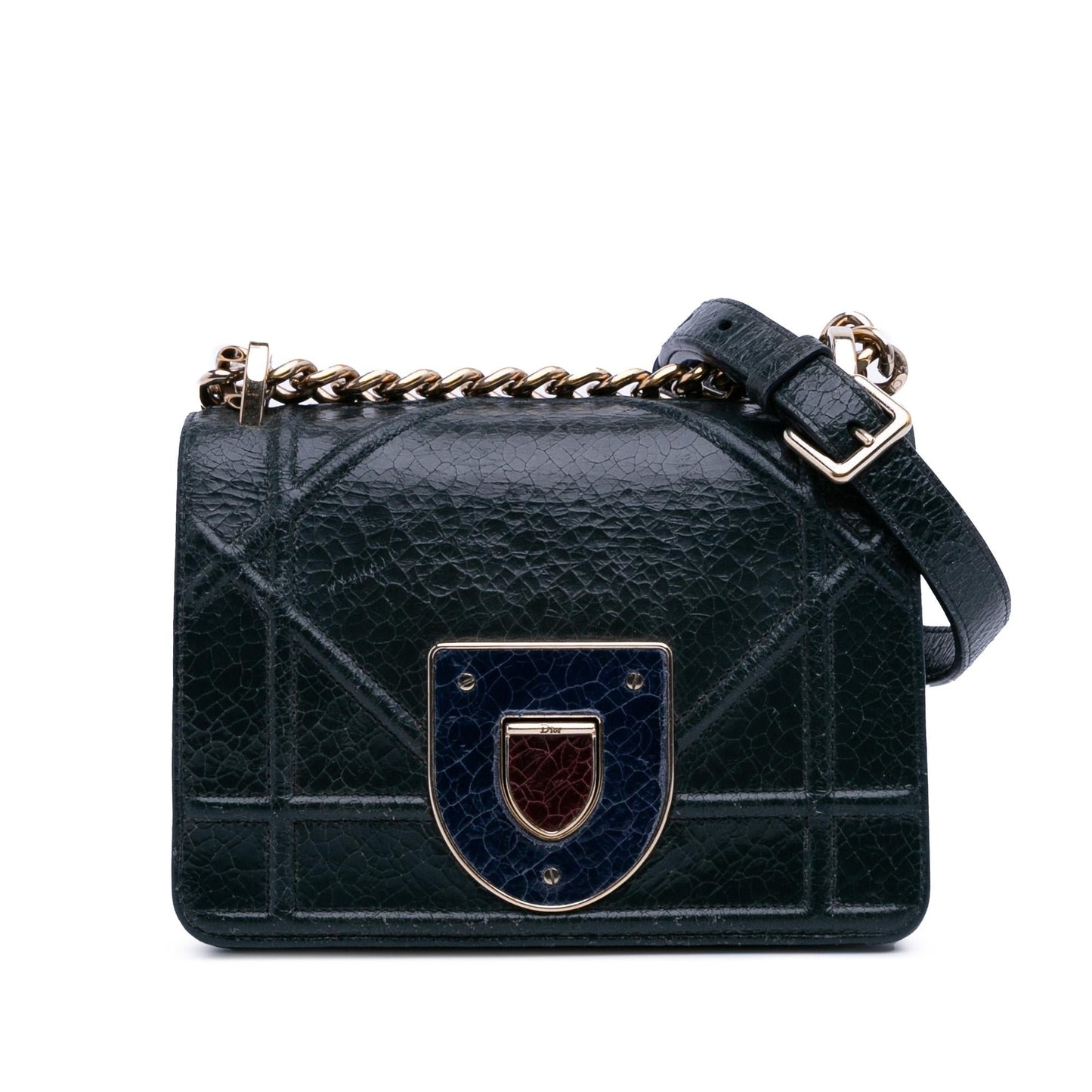 Dior Crackled Deerskin ama Crossbody Bag Mini Flap Diorama Flap 1