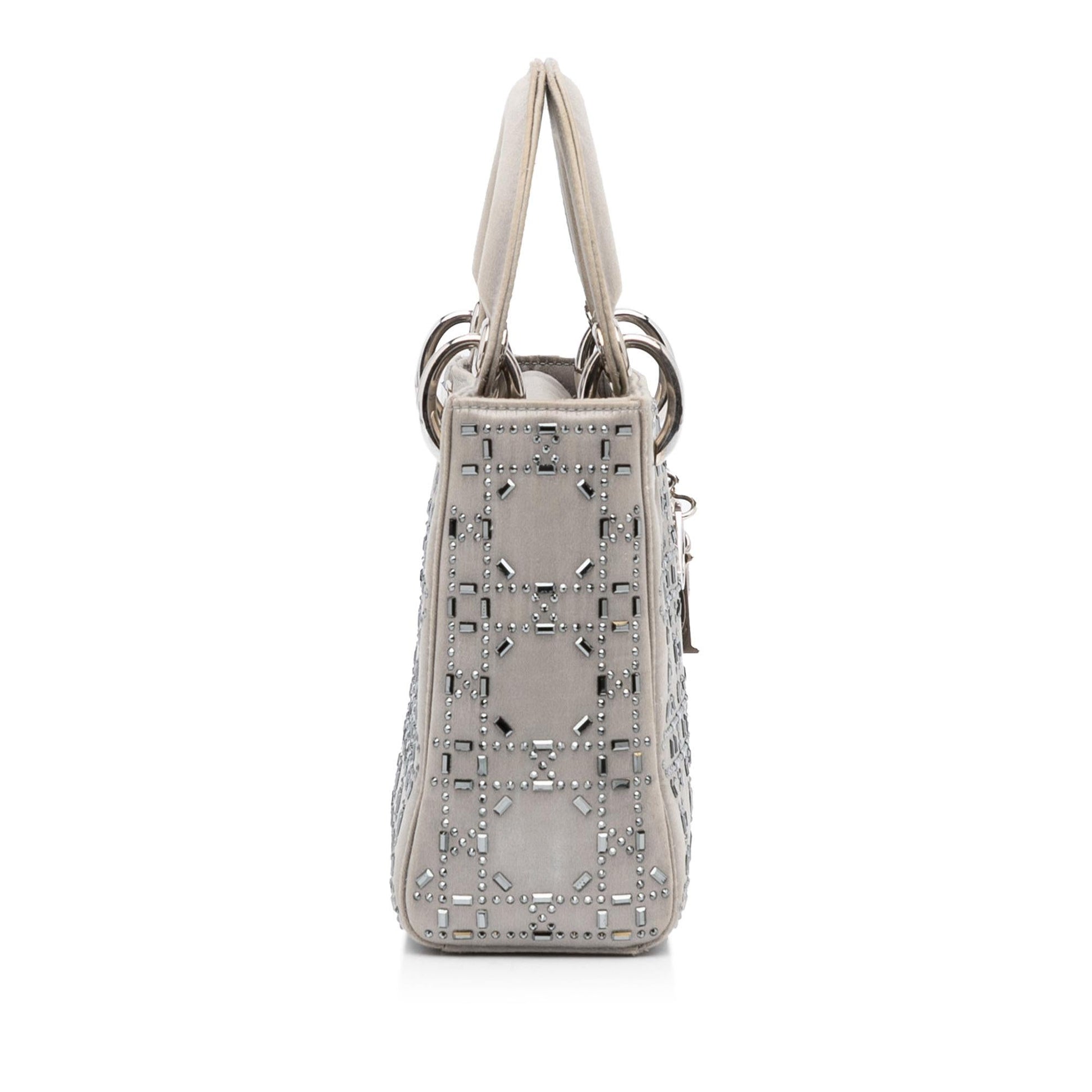 Dior Crystal Embellished Lady Shg V7Ezwy Satchel Bag Satin Mini