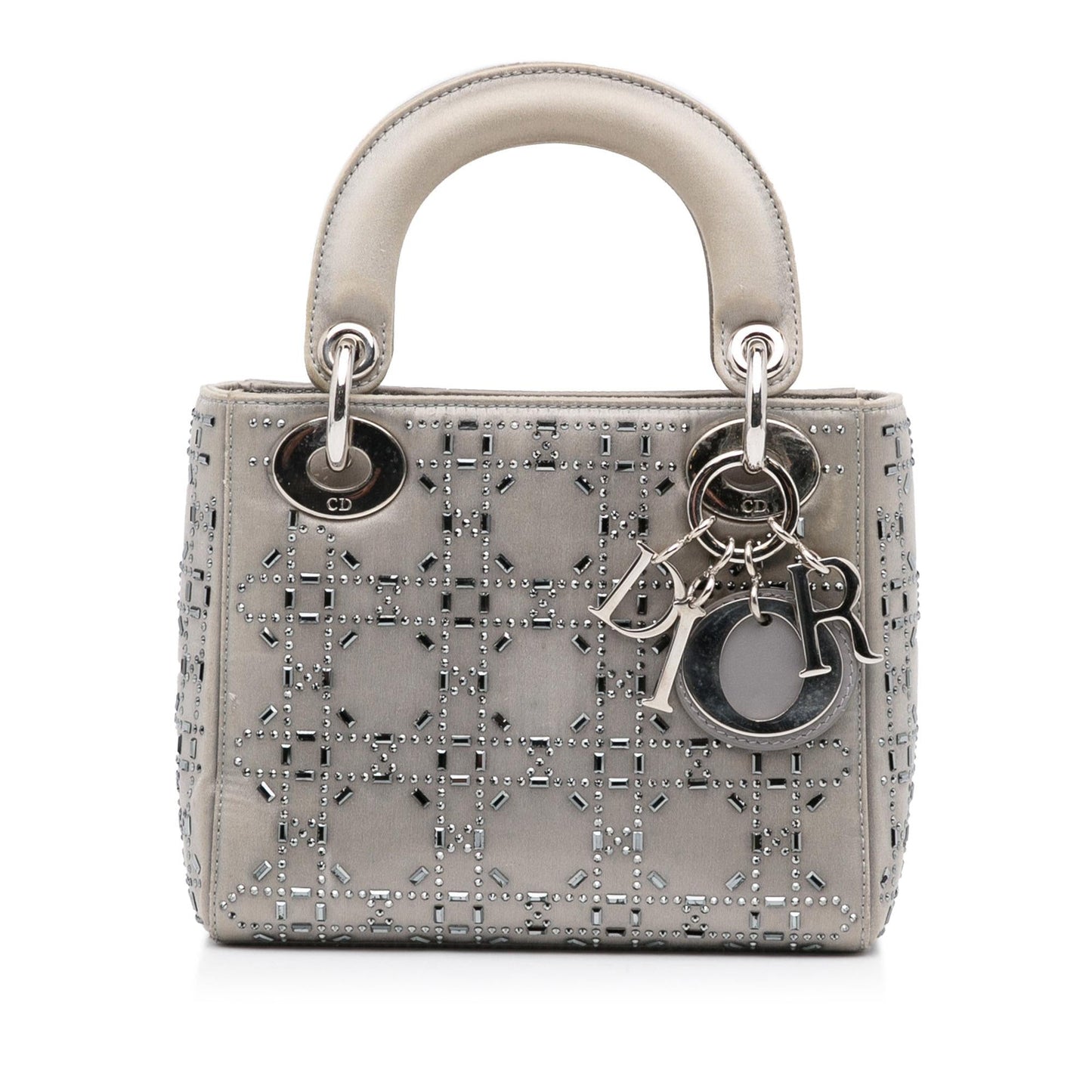 Dior Crystal Embellished Lady Shg V7Ezwy Satchel Bag Satin Mini