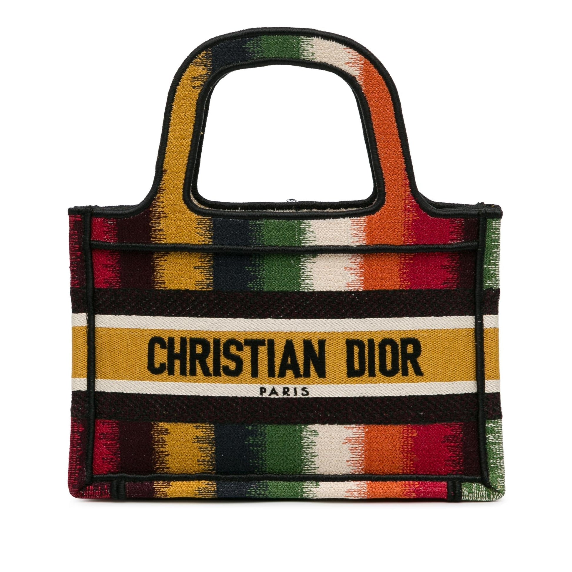 Dior Stripes Book Tote Shg Lhdnjk Mini Tote Bag