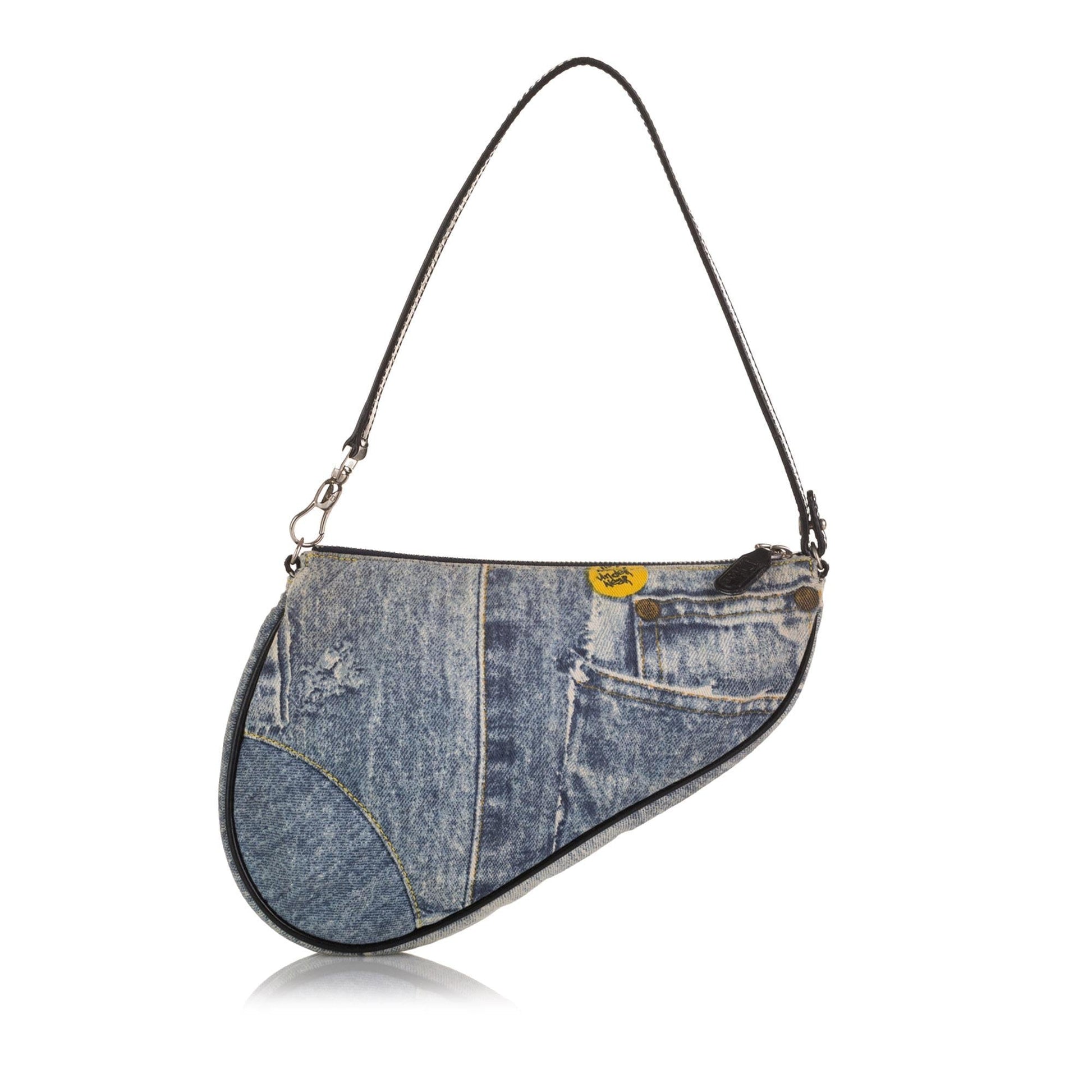 Dior Saddle Pochette Shg Handbag Denim Mini Travel Bag