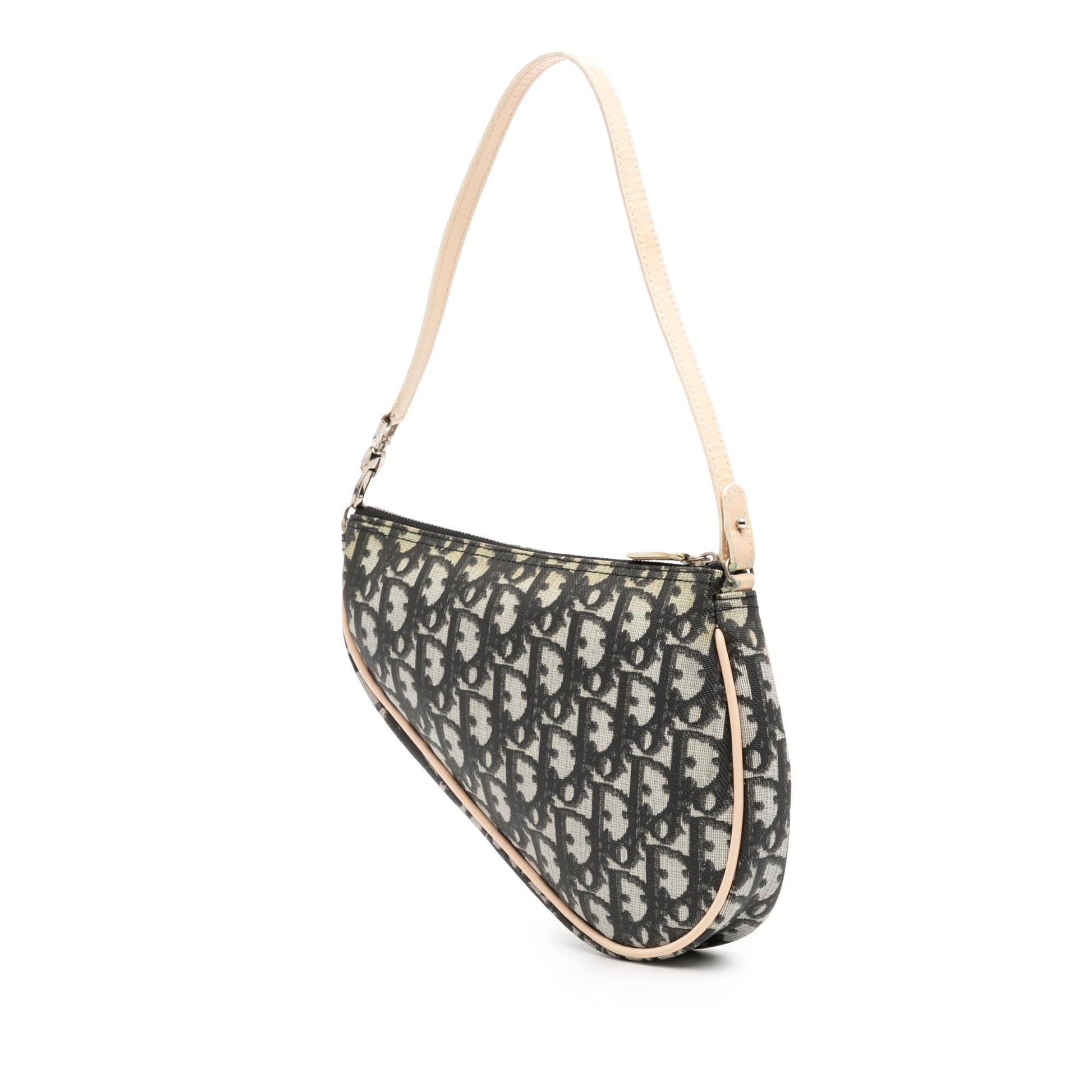 Dior issimo Coated Saddle Pochette Shoulder Bag Canvas Mini