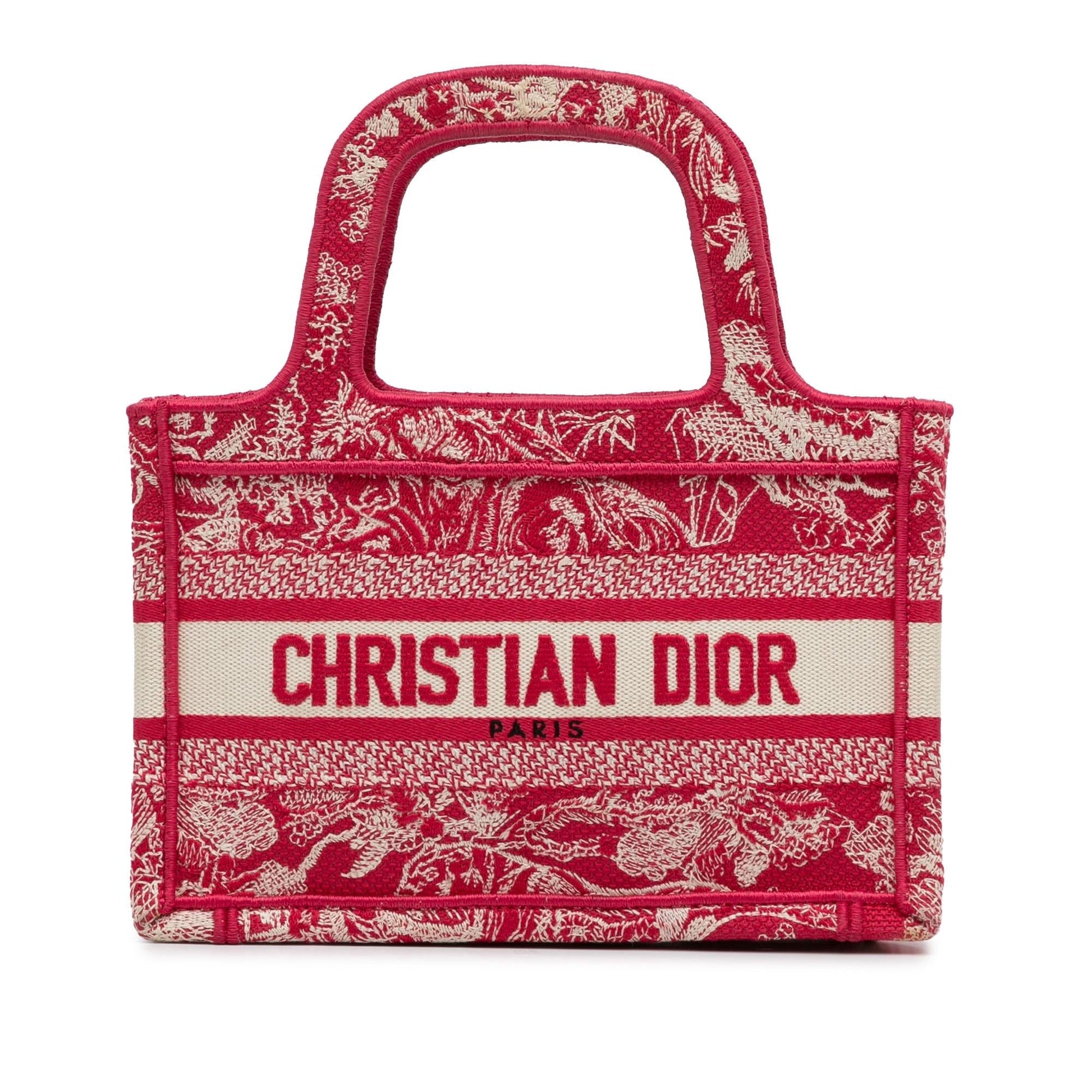 Dior Book Tote Shg Pkgont Mini Embroidered Tote Bag