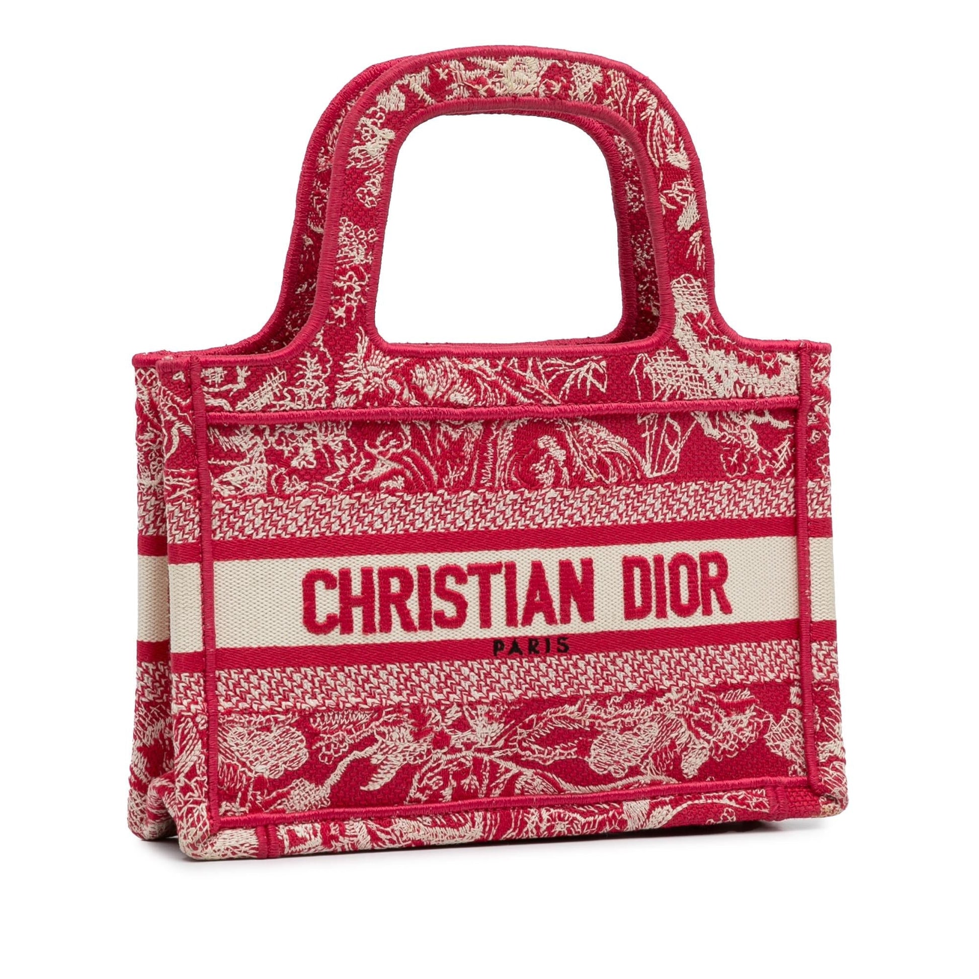Dior Book Tote Shg Pkgont Mini Embroidered Tote Bag