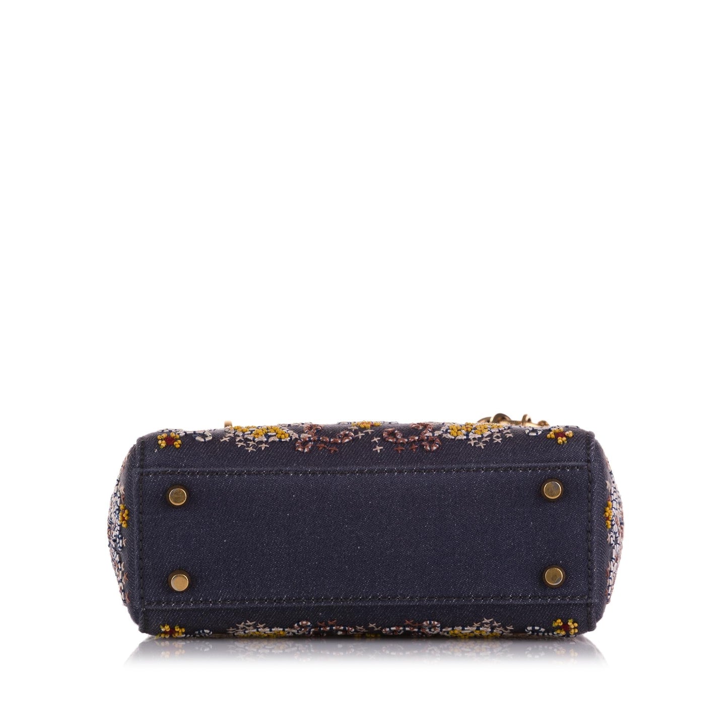 Dior Lady Shg Wlcg5E Satchel Bag Denim Mini Embroidered