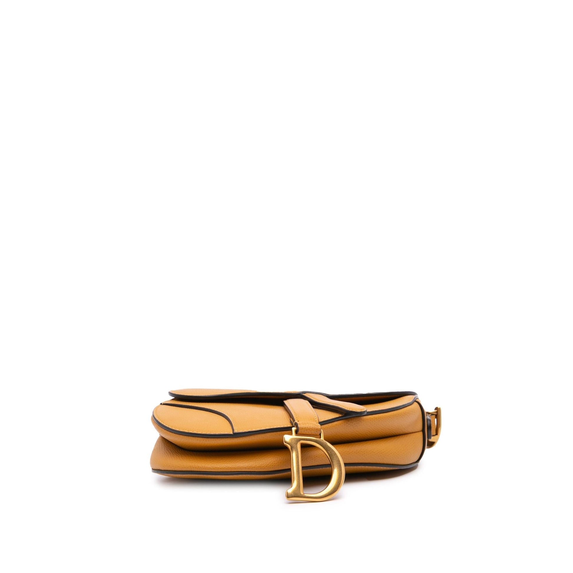 Dior Grained Calfskin Saddle Satchel Bag Mini