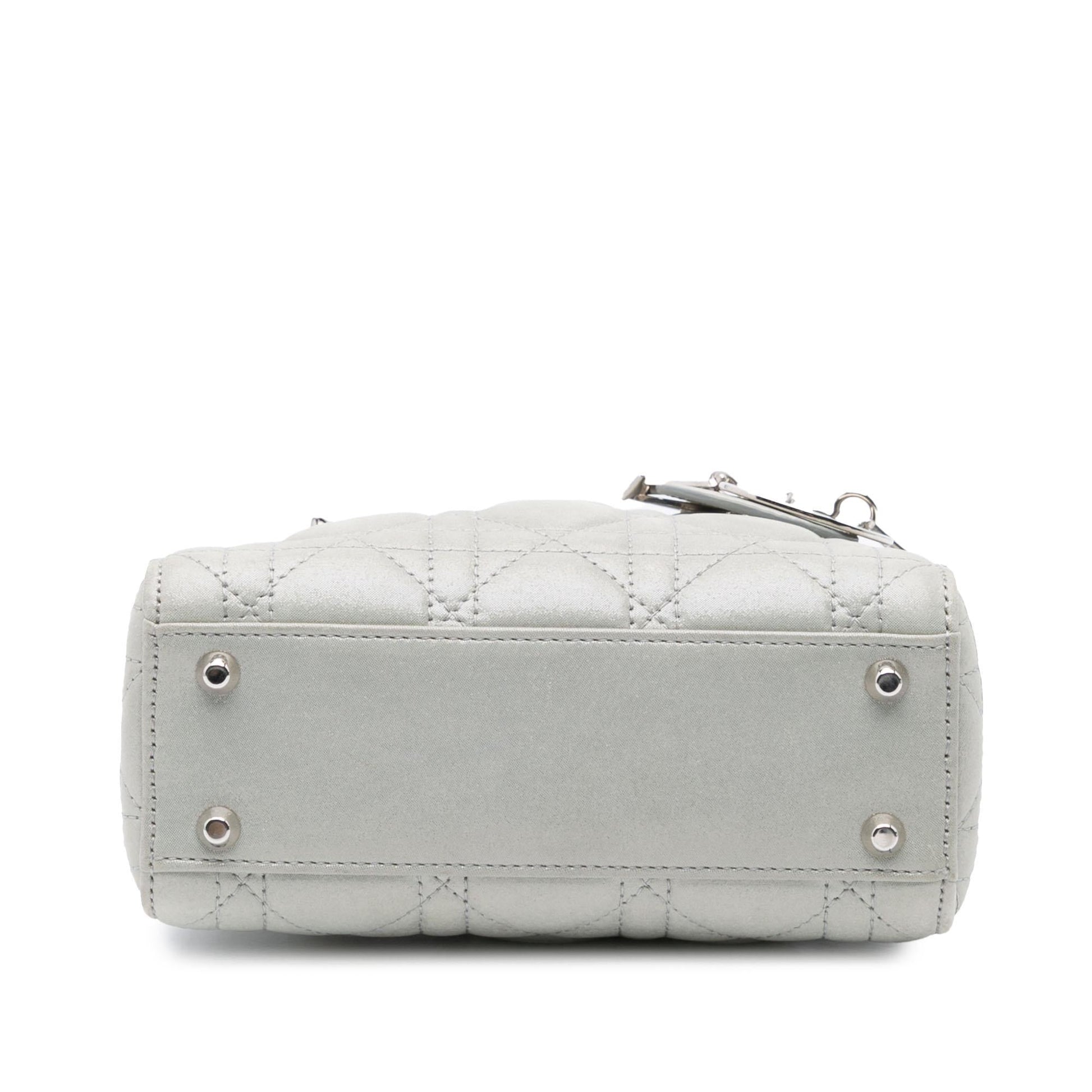 Dior Iridescent Cannage Lady Satchel Bag Lambskin Mini