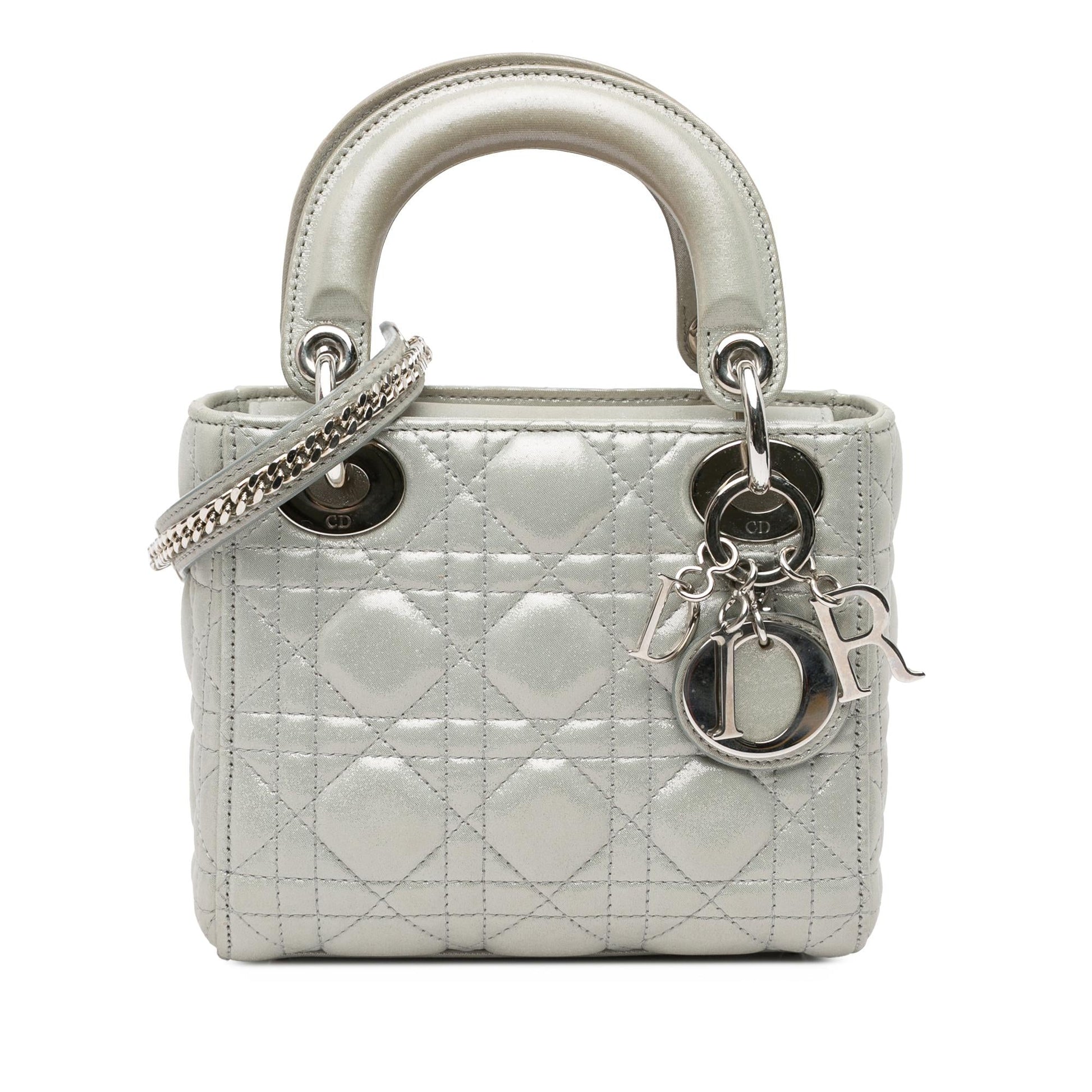 Dior Iridescent Cannage Lady Satchel Bag Lambskin Mini Lady Dior 1