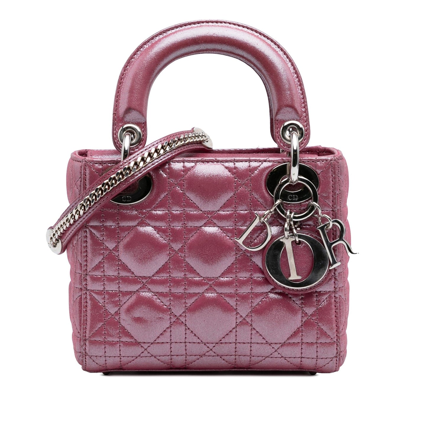 Dior Iridescent Cannage Lady Satchel Bag Lambskin Mini Lady Dior 4