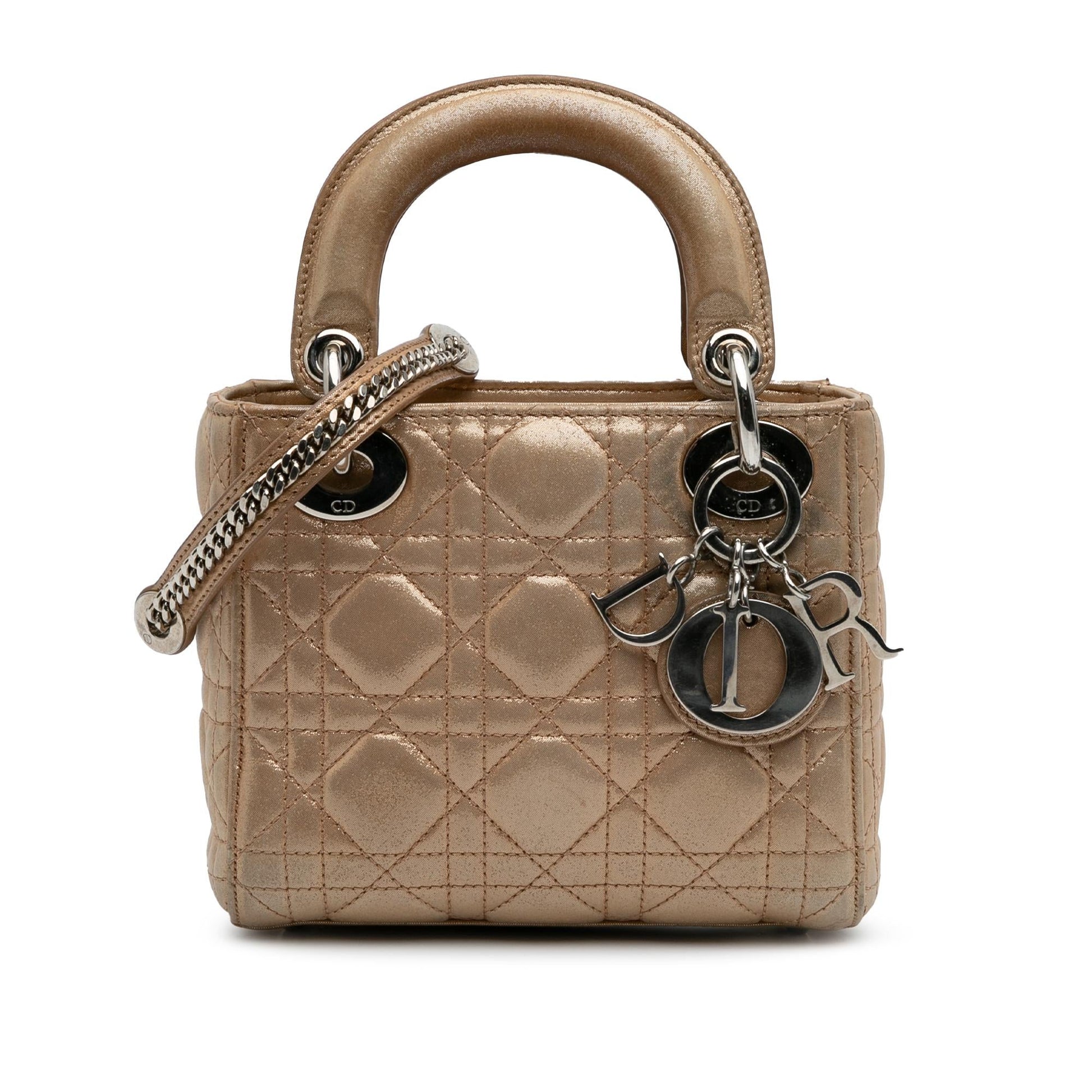 Dior Iridescent Cannage Lady Satchel Bag Lambskin Mini Lady Dior 3