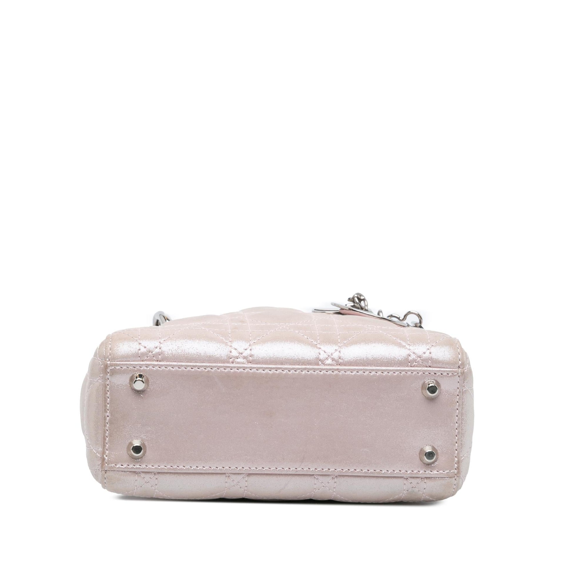 Dior Iridescent Cannage Lady Satchel Bag Lambskin Mini Lady Dior 2