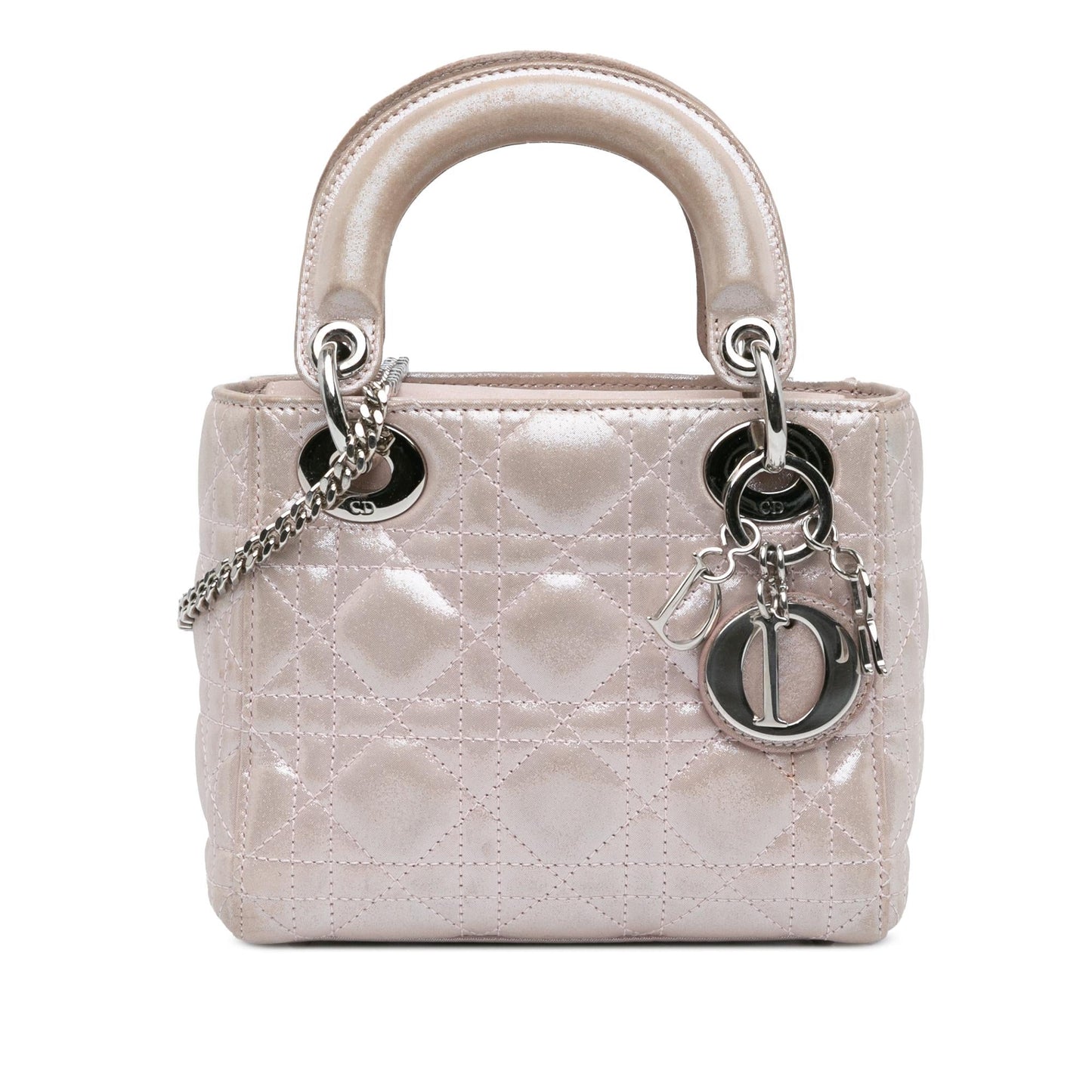 Dior Iridescent Cannage Lady Satchel Bag Lambskin Mini Lady Dior 2