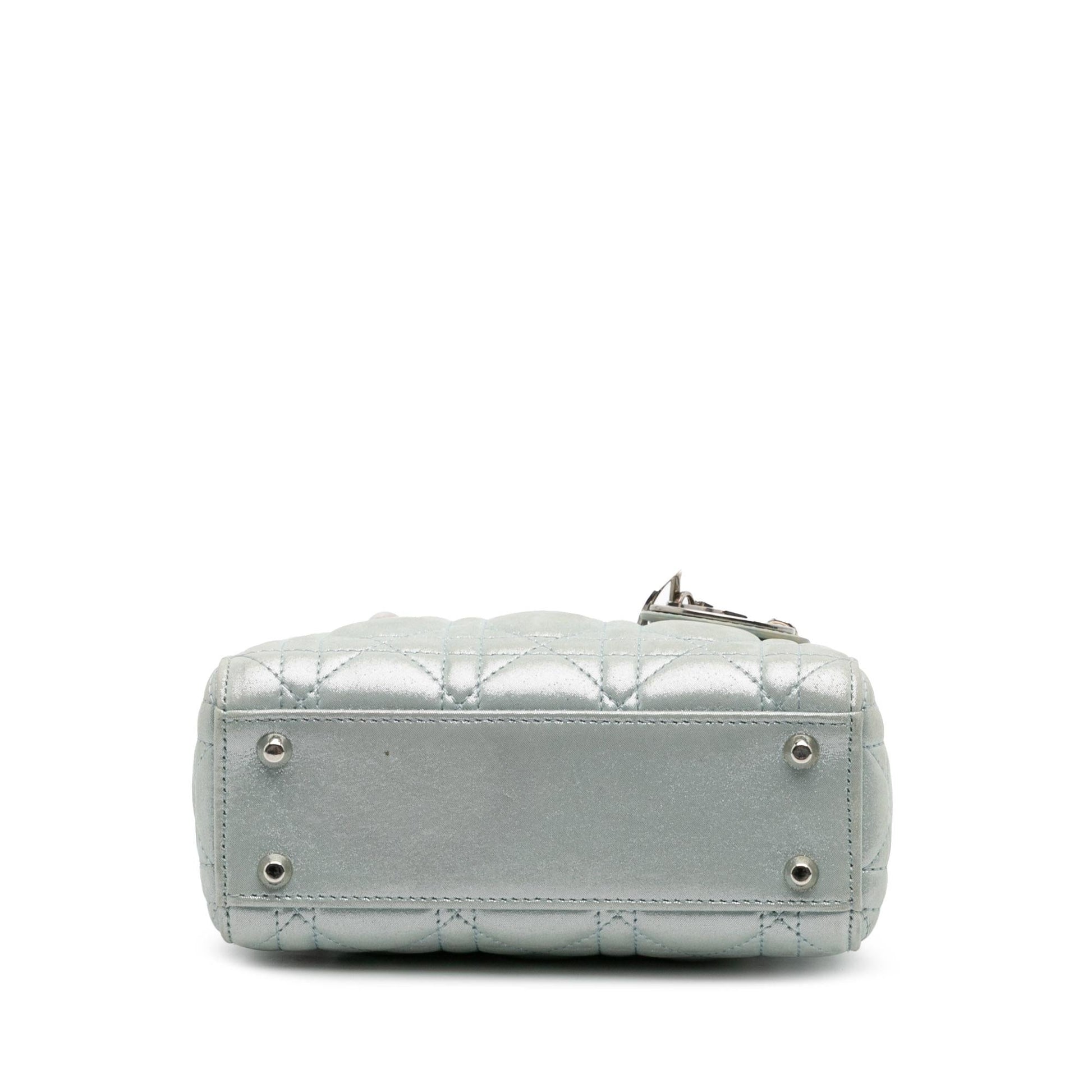 Dior Iridescent Cannage Lady Satchel Bag Lambskin Mini Lady Dior 7