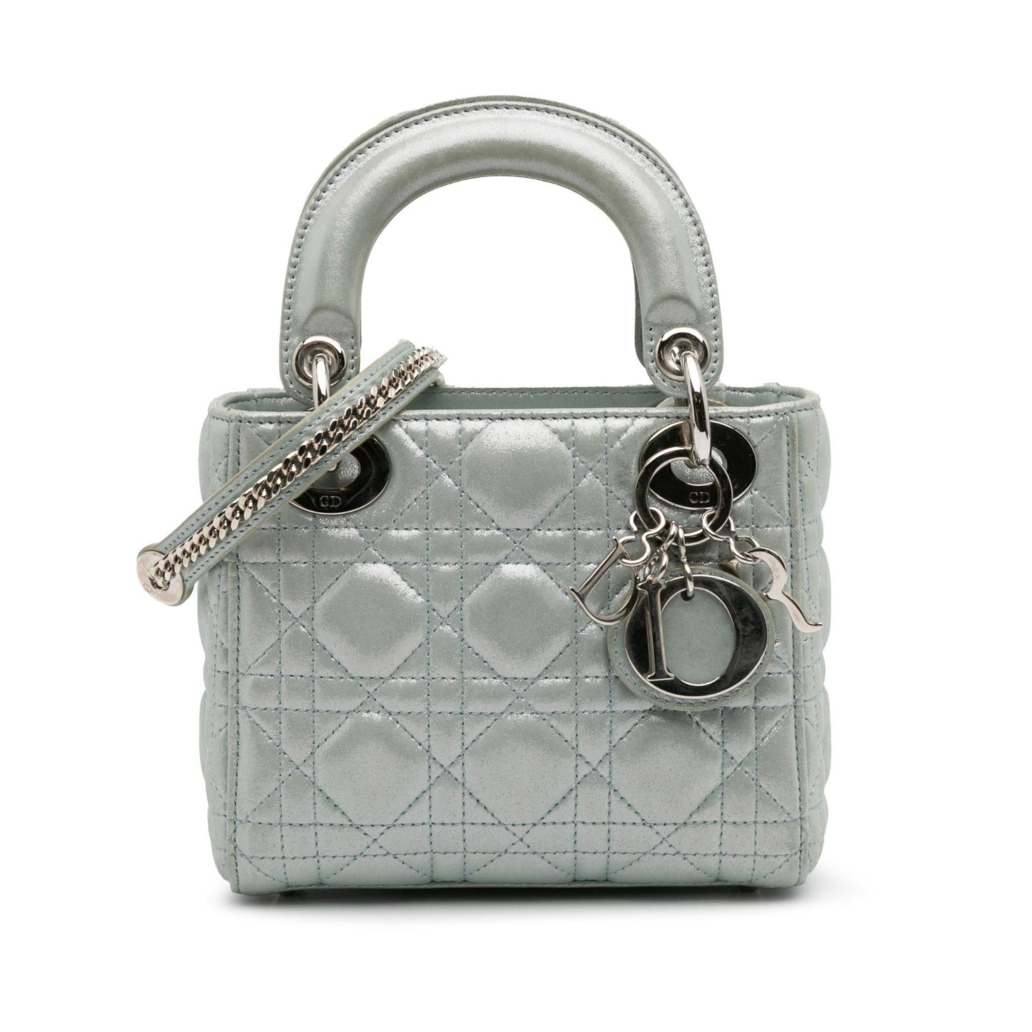 Dior Iridescent Cannage Lady Satchel Bag Lambskin Mini Lady Dior 7