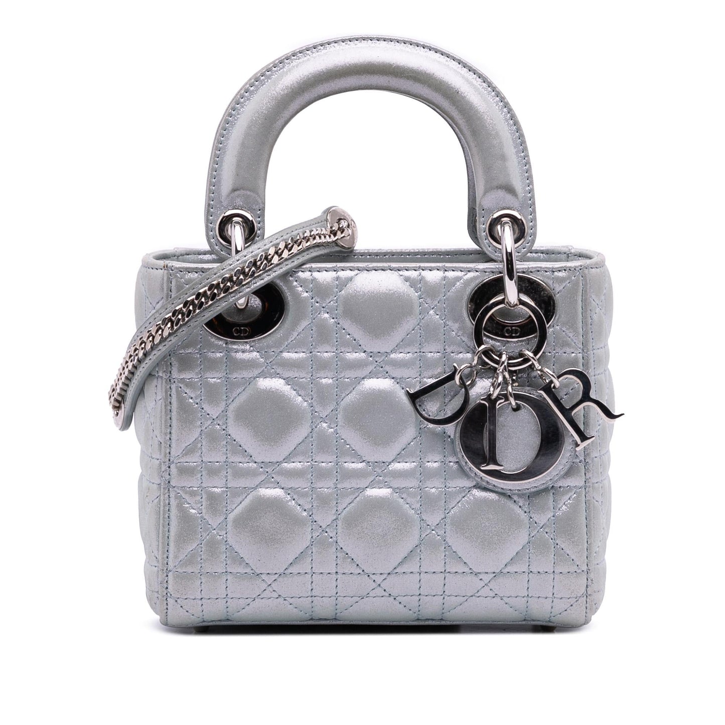 Dior Iridescent Cannage Lady Satchel Bag Lambskin Mini Lady Dior 8