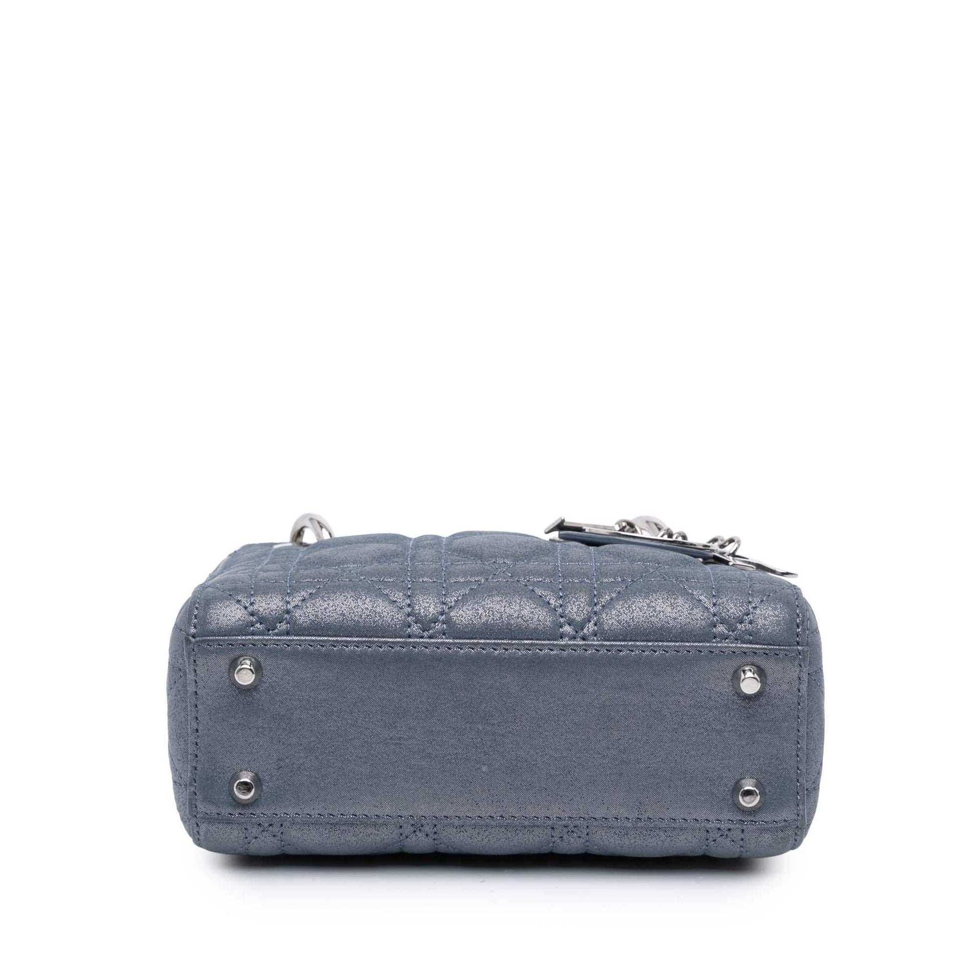 Dior Iridescent Cannage Lady Satchel Bag Lambskin Mini Lady Dior 12